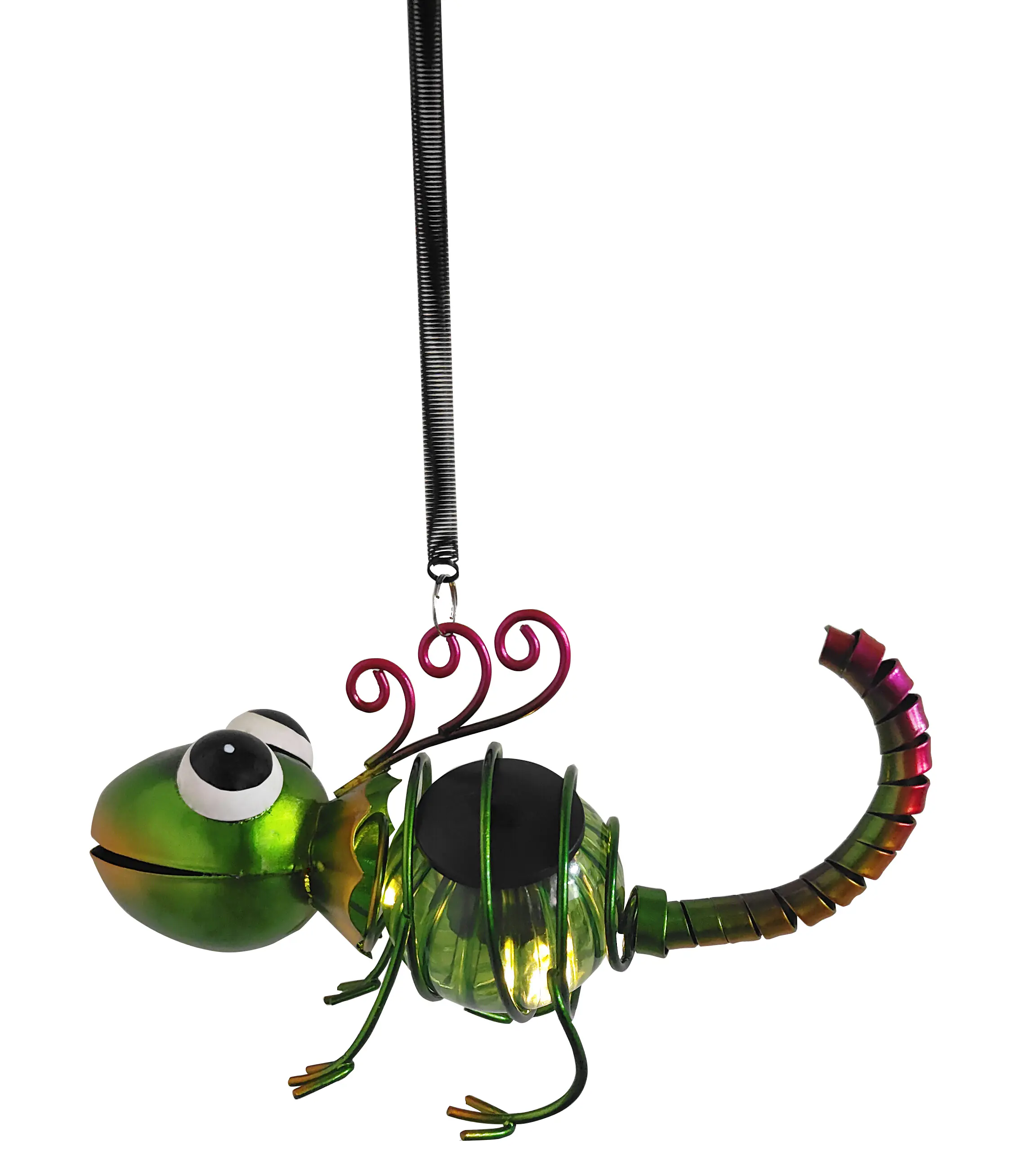 Dapo LED Solarleuchte Dekofigur Chamäleon warmweiß