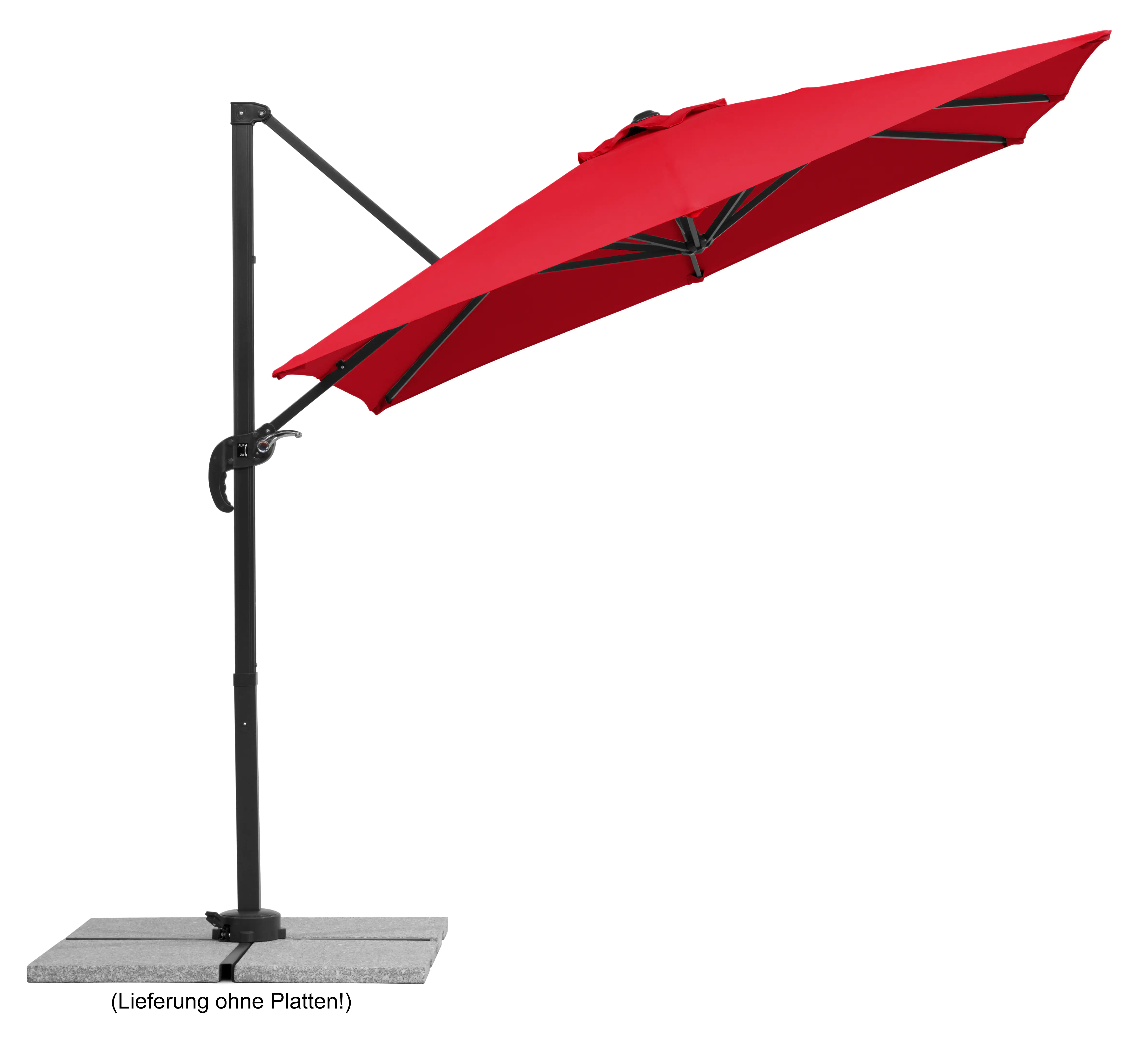 Schneider Ampelschirm Rhodos Junior rot 230 x 230 cm