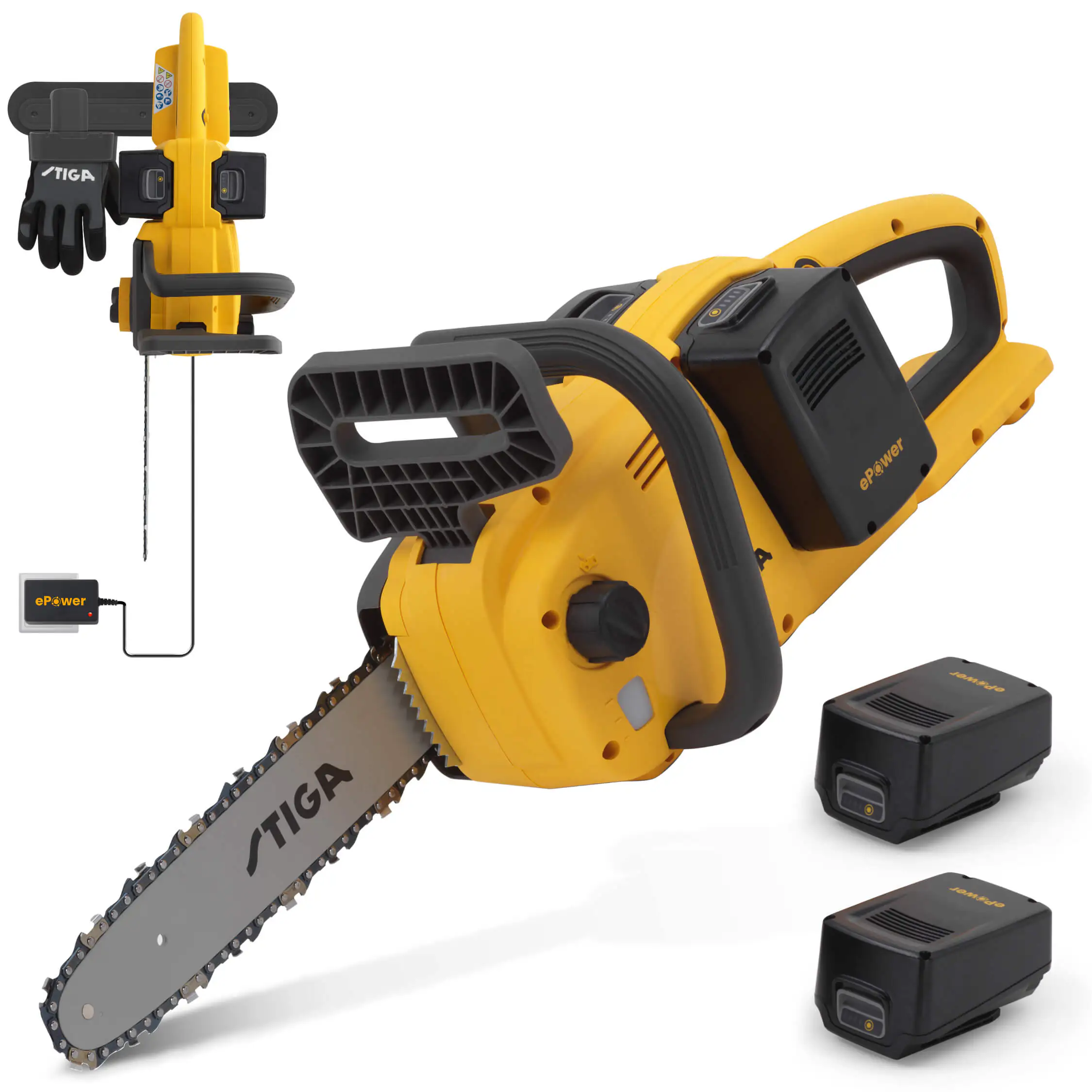 Stiga Akku-Kettensäge CS 300e mit Akku und Ladegerät