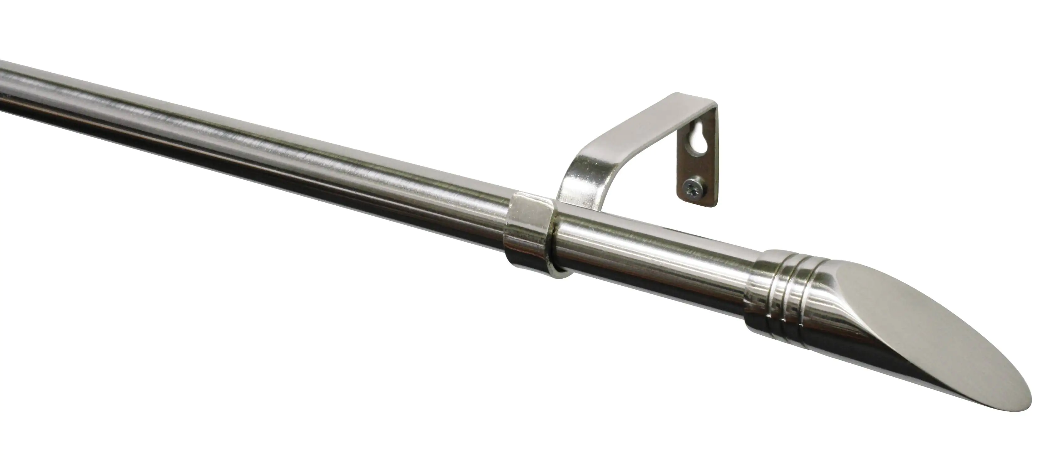 Gardinia Stilgarnitur 1-Lauf edelstahloptik, Ellipse, 190-340 cm