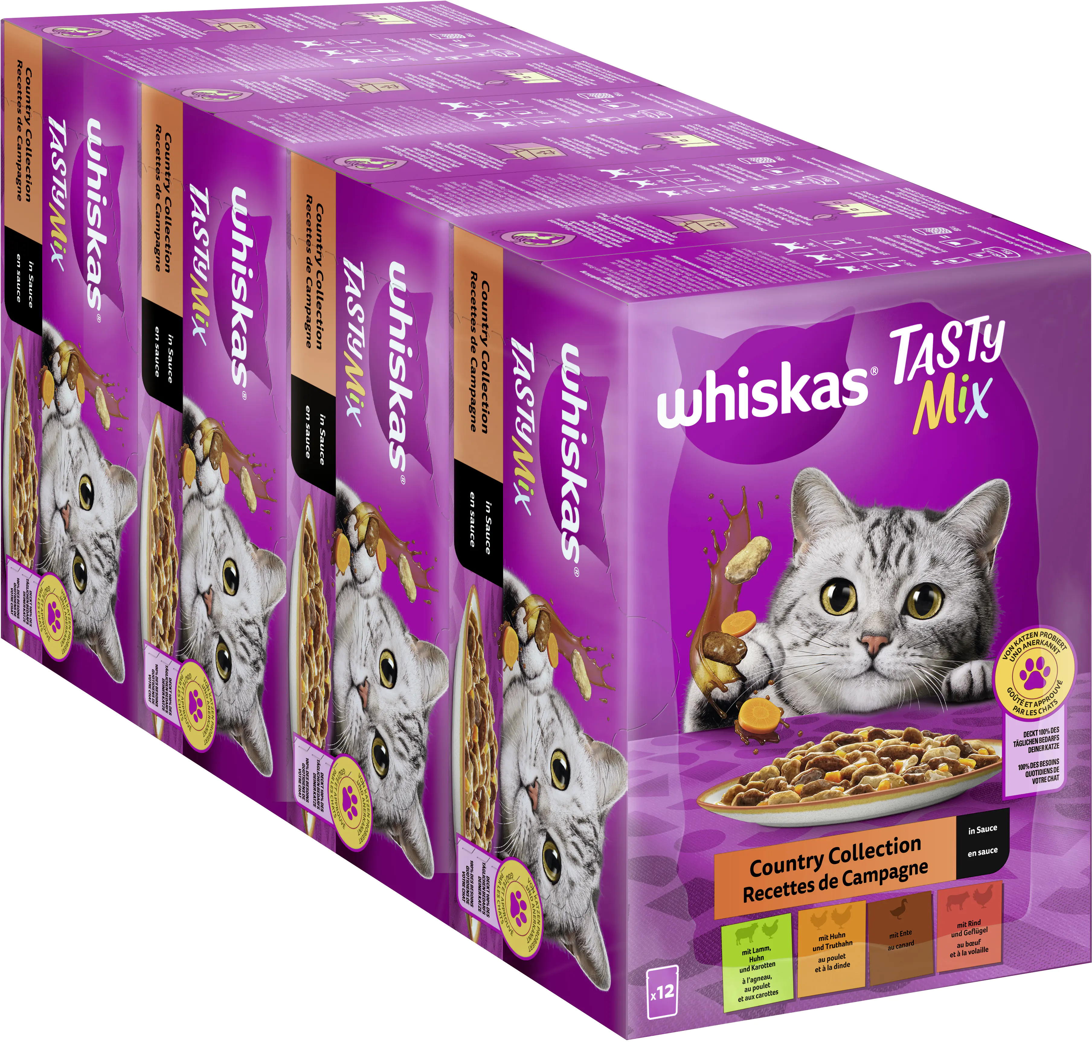 Whiskas Multipack Country Collection Tasty Mix Katzenfutter 12 x 85 g