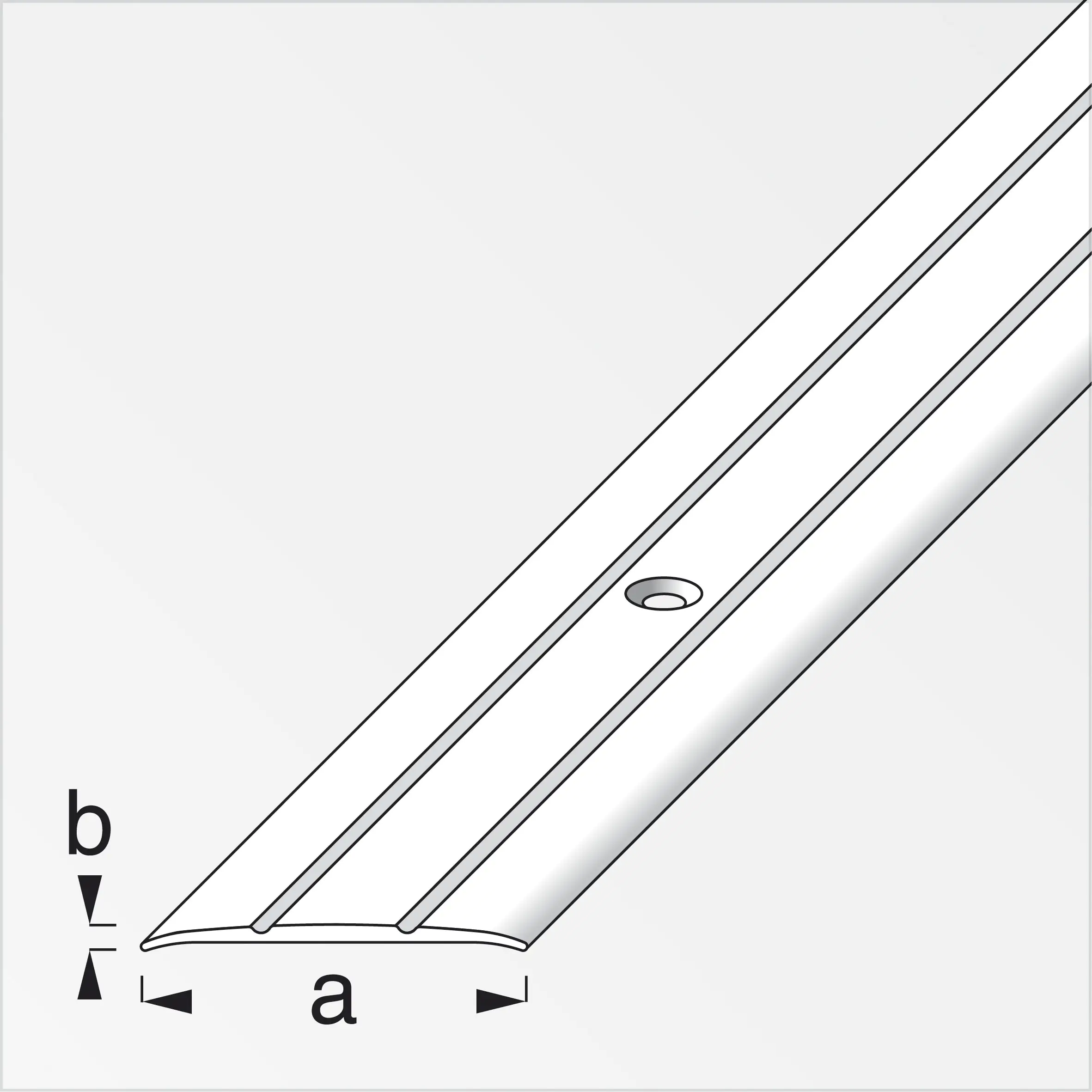 alfer Übergangsprofil 1 m, 37 x 2.5 mm Aluminium eloxiert silber alfer Übergangsprofil 1 m, 37 x 2.5 mm Aluminium eloxiert silber