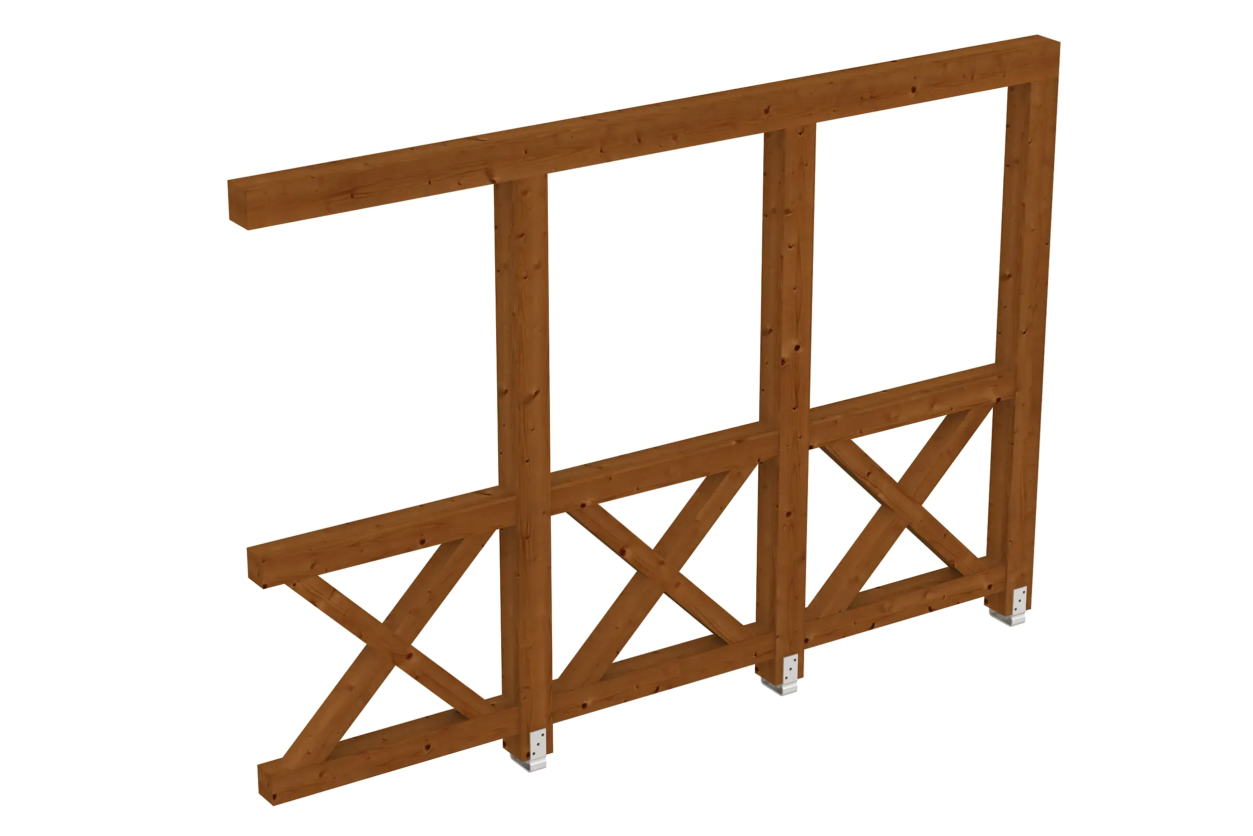 SKAN HOLZ Seitenwand Andreaskreuz (Wandanbau) 305 x 210 cm, Fichte