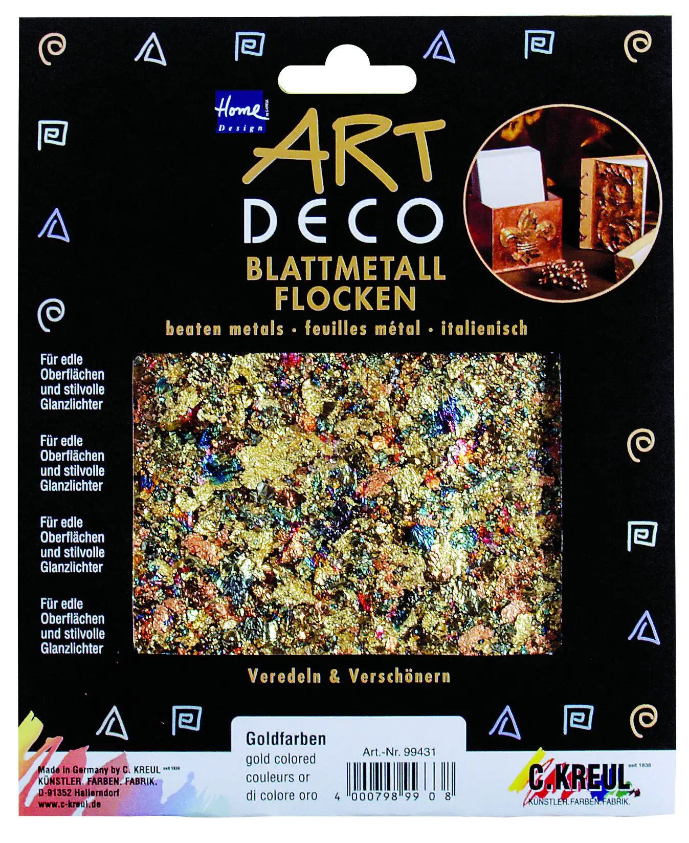 Kreul Blattmetall gold flocken 2 g