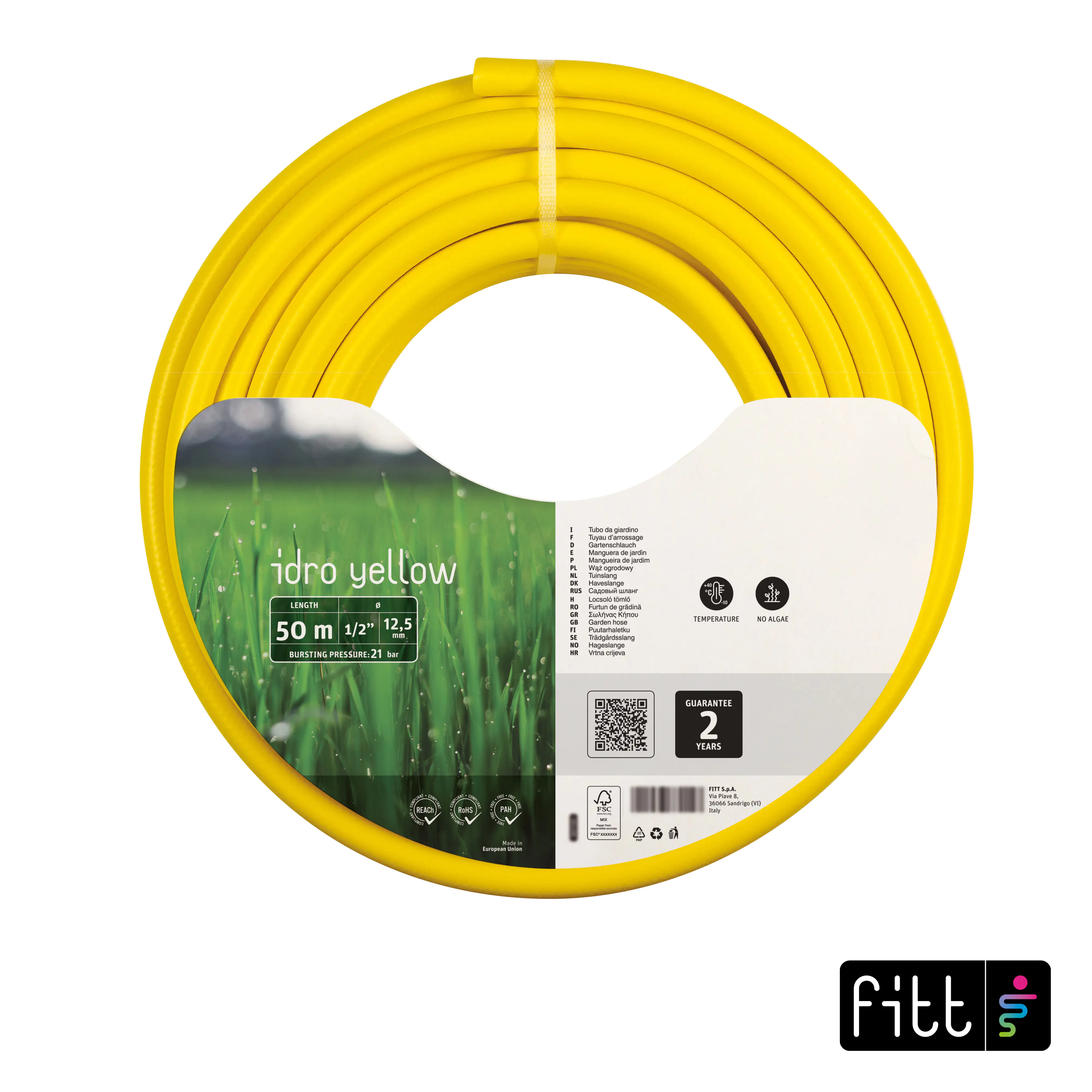 Fitt Gartenschlauch Idro Yellow 1/2" 50 m  Fitt Gartenschlauch Idro Yellow 1/2" 50 m