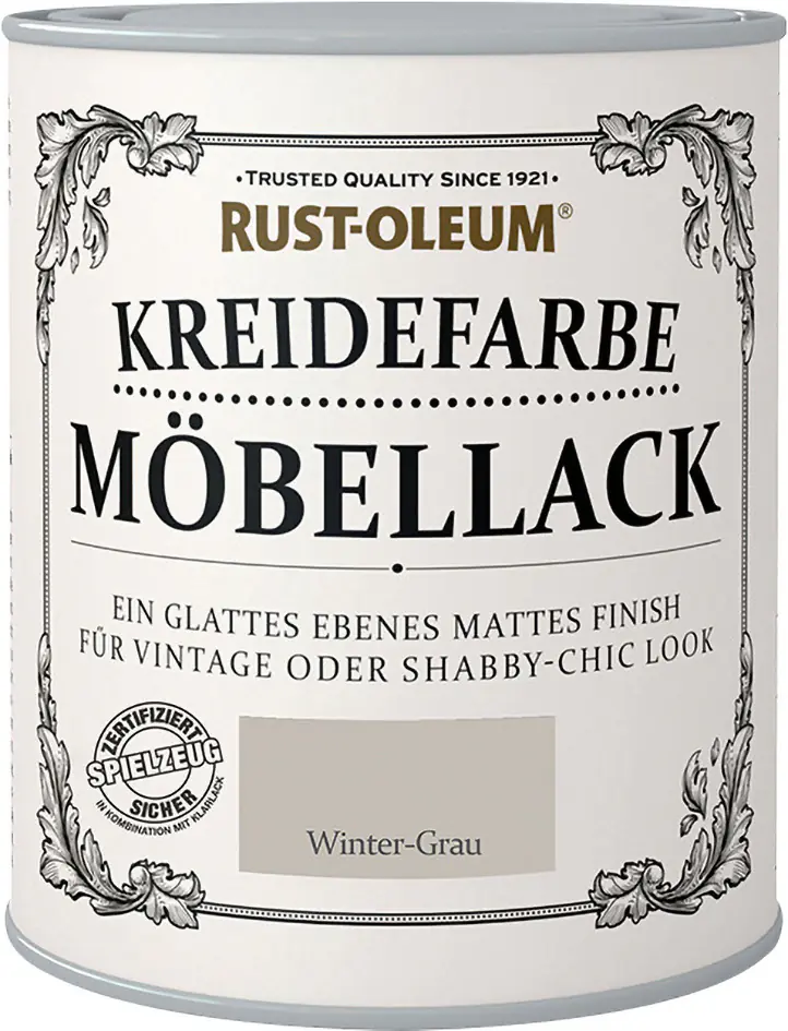 Rust-Oleum Kreidefarbe Möbellack 125 ml winter-grau