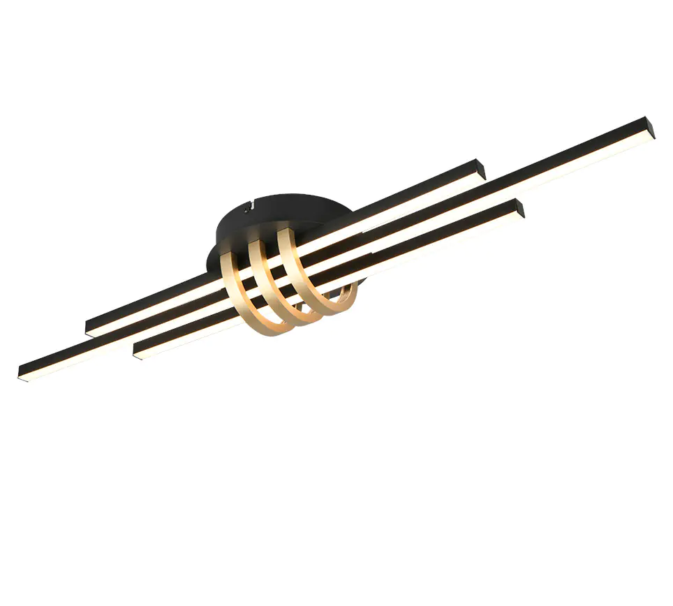 Trio Leuchten LED Deckenleuchte Cinto 25W schwarz, gold