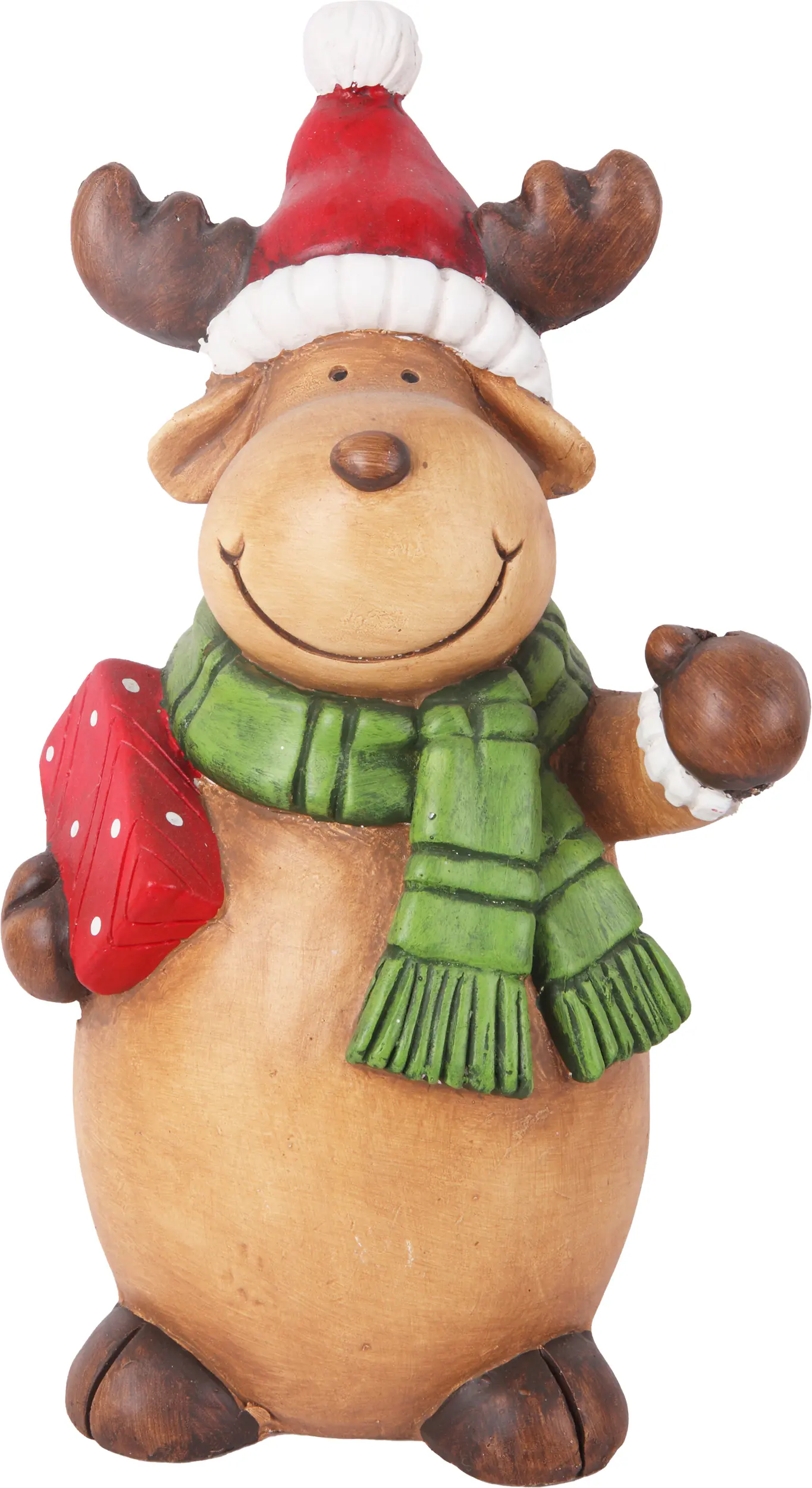 Dekofigur Rentier 40 x 25 cm bunt