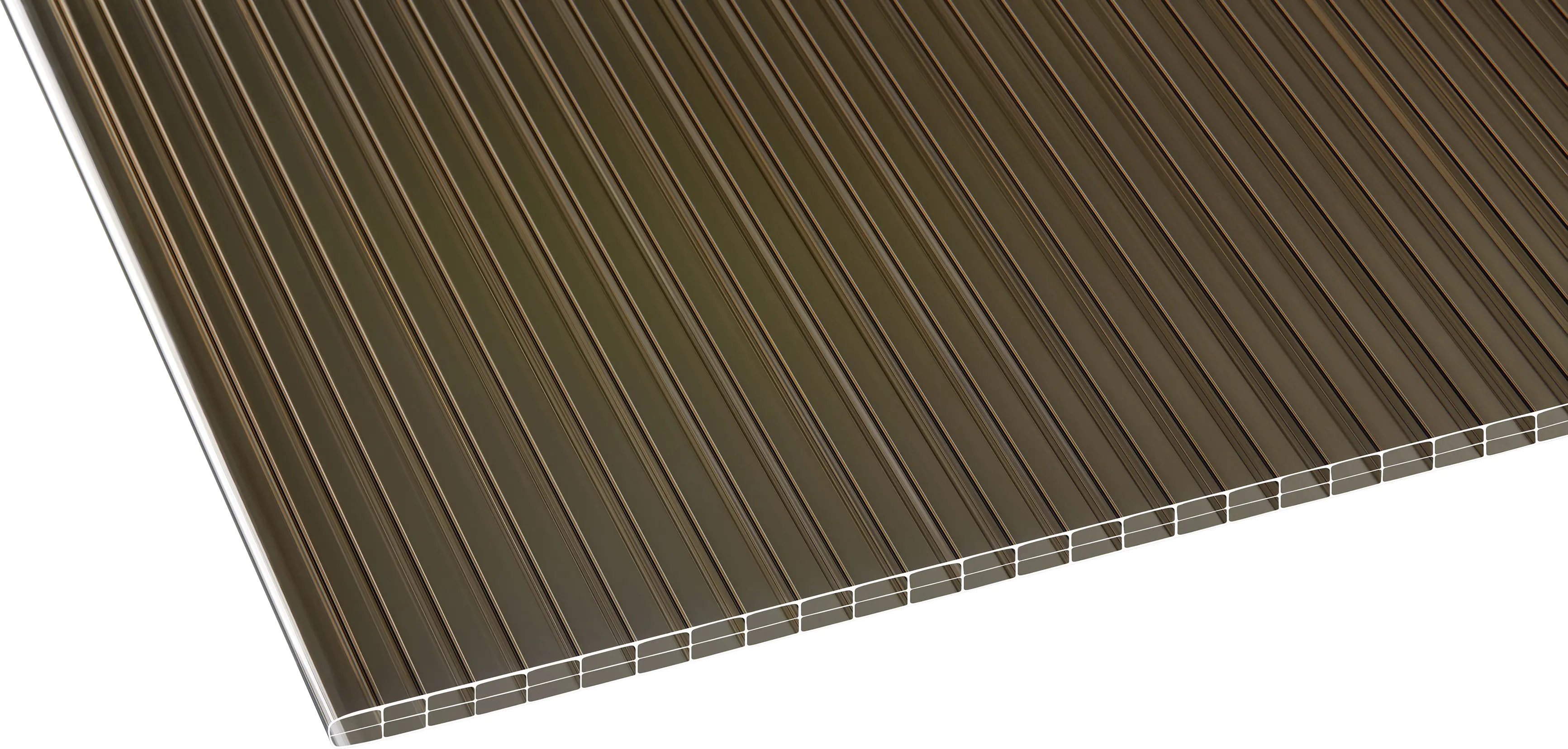 Gutta Premium Terrassendach 309,4 x 306 cm weiß PC bronce 16 mm