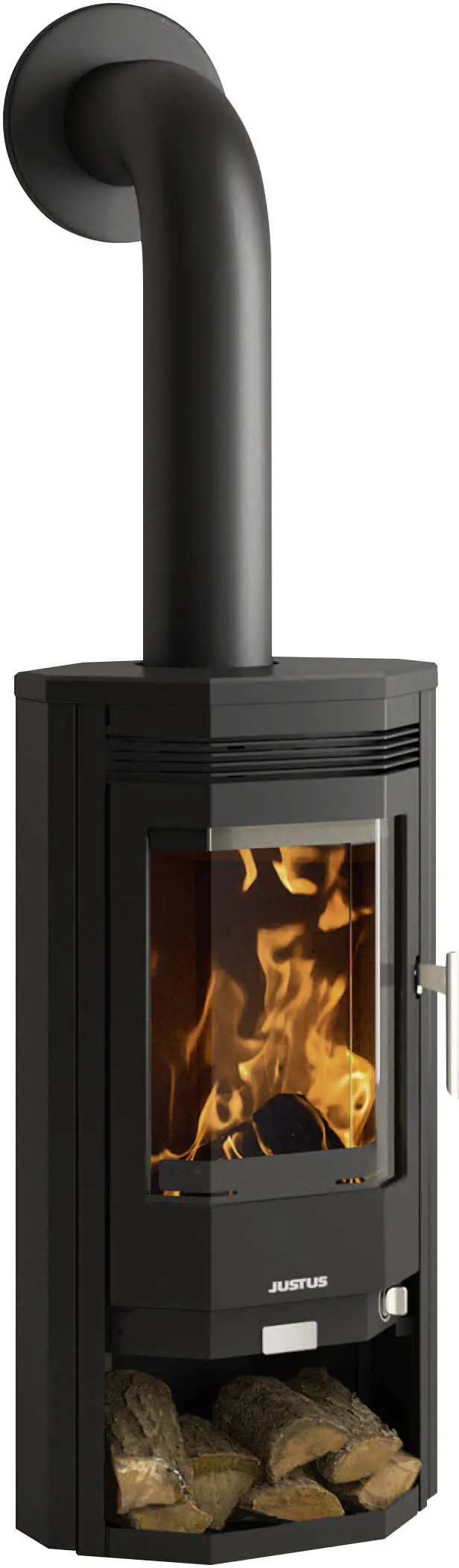 Justus Kaminofen Usedom 5 Stahl schwarz dauerbrennend 5,5 kW