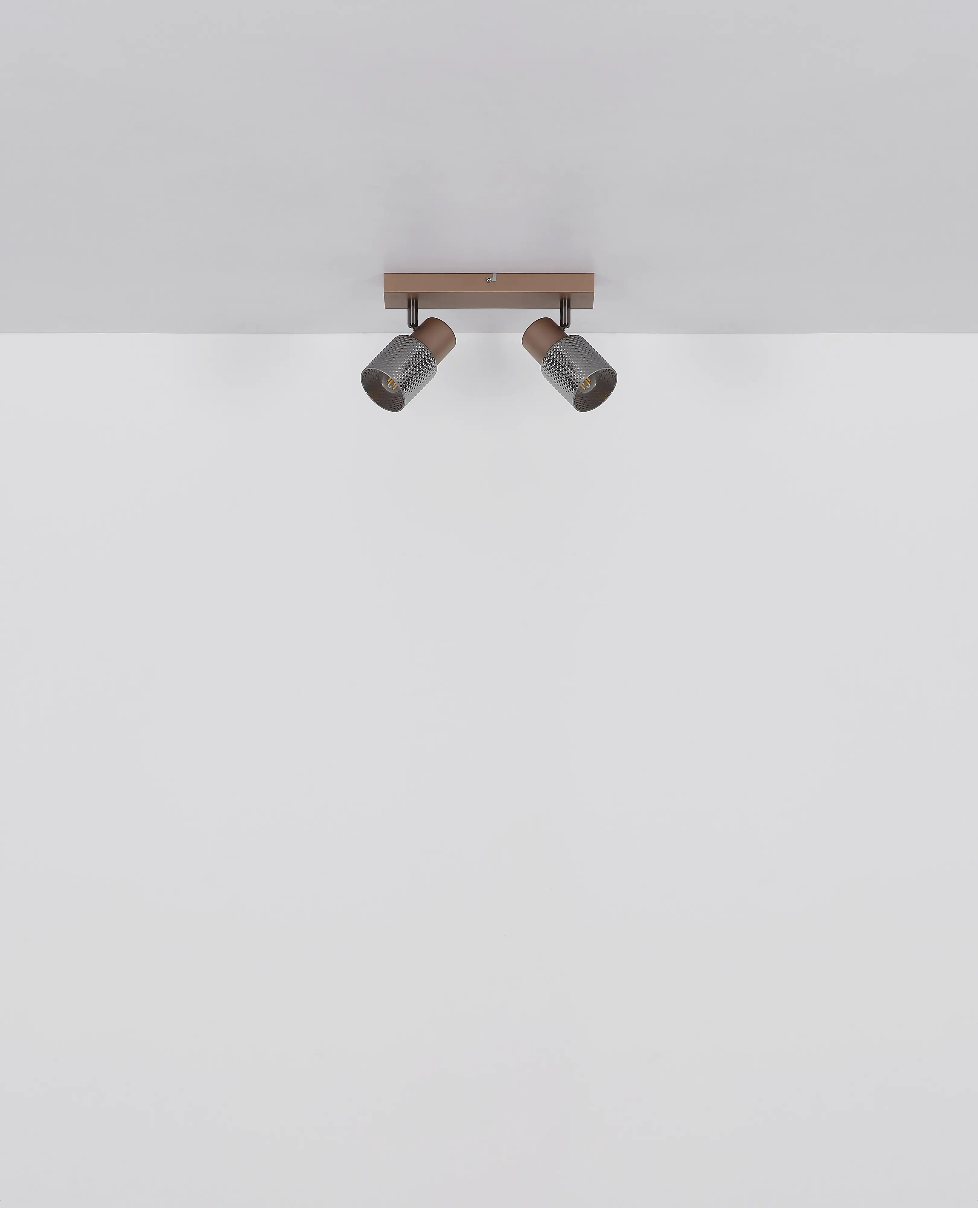 Globo 2er Spot Satella kaffeefarben matt 26 x 26 x 12,5 cm E14