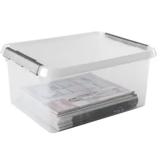 Sunware Comfort line Aufbewahrungsbox 3er-Set für 15L transparent metallfarbig Sunware Comfort line Aufbewahrungsbox 3er-Set für 15L transparent metallfarbig