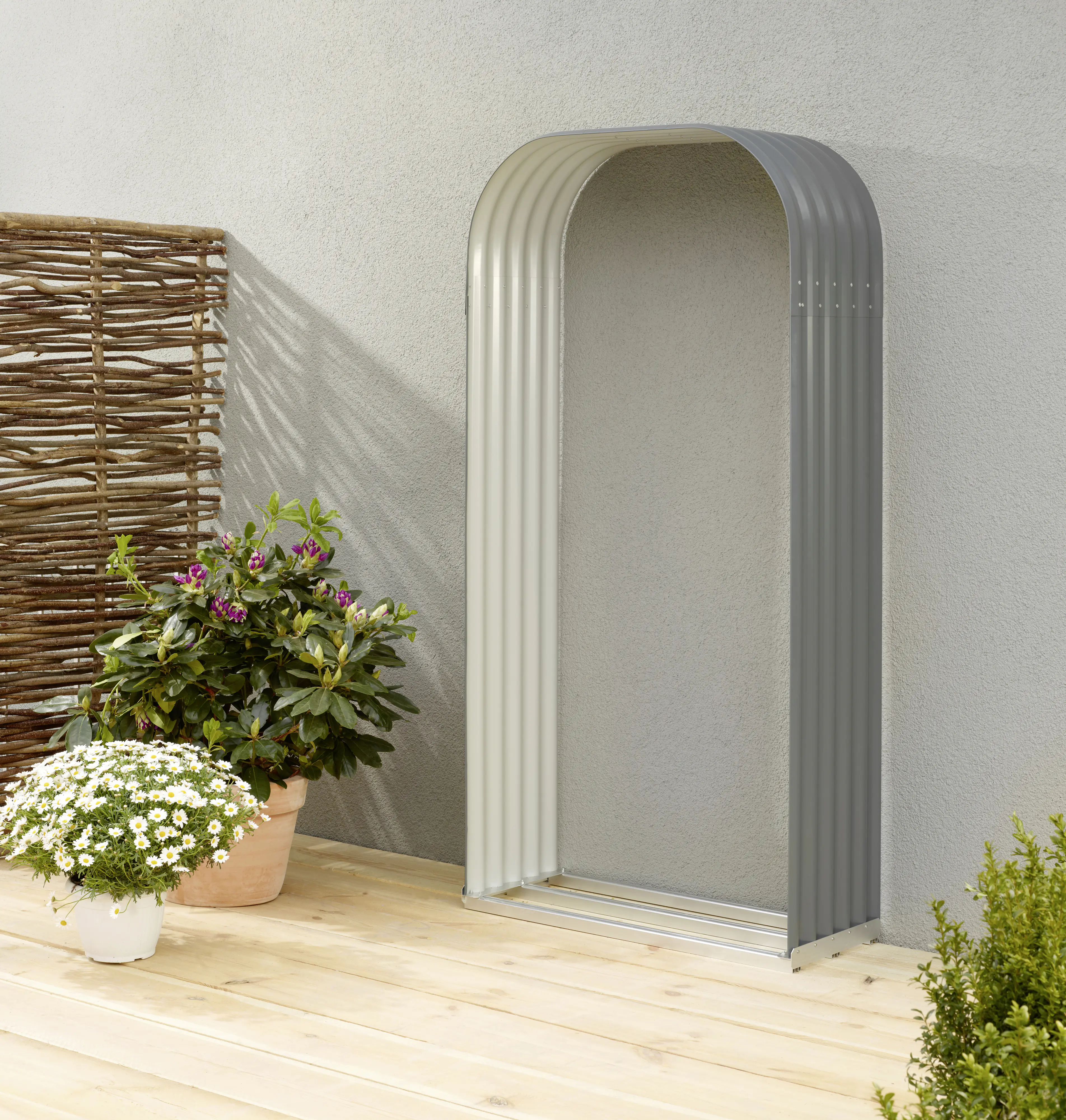 Vitavia Kaminholzregal Lignum 99 x 40 x 200 cm granit Hochformat