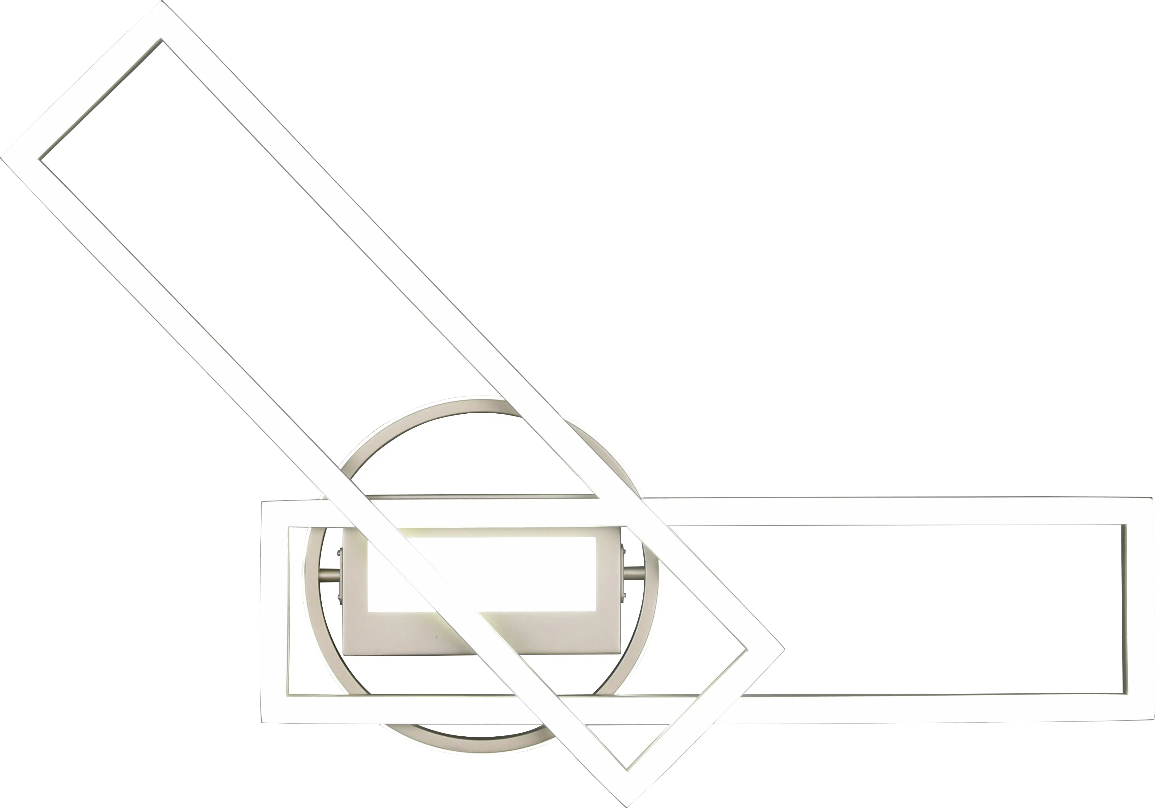 Reality Leuchten LED Deckenleuchte Twister nickel