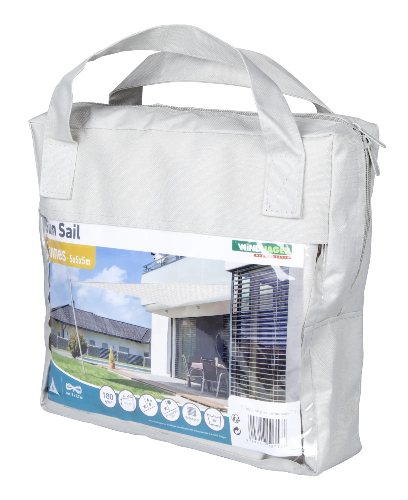 Windhager Sonnensegel Cannes cream 5 x 5 x 5 m