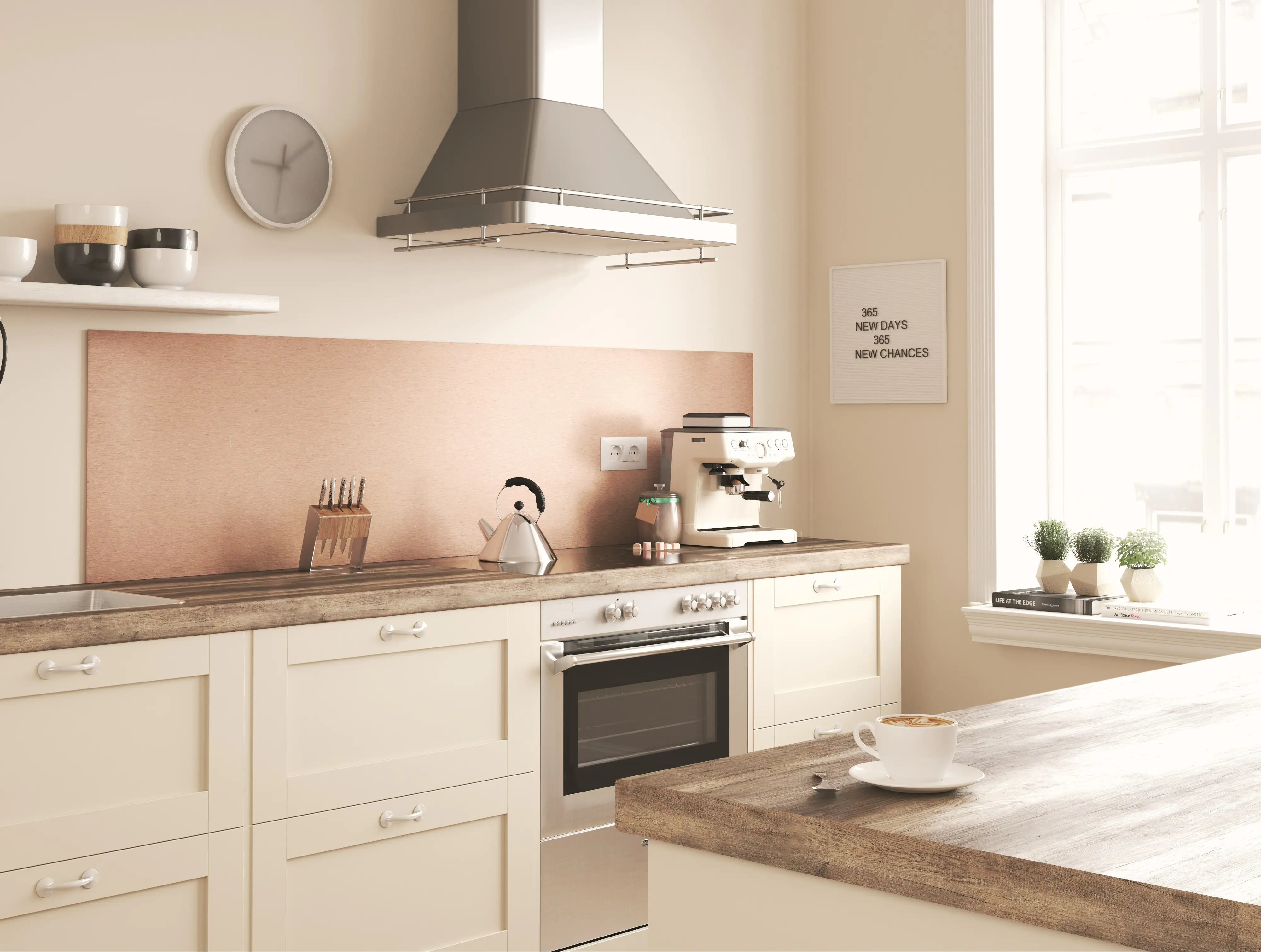 Küchenrückwand WandArt Easy kupfer 120 x 58,5 cm