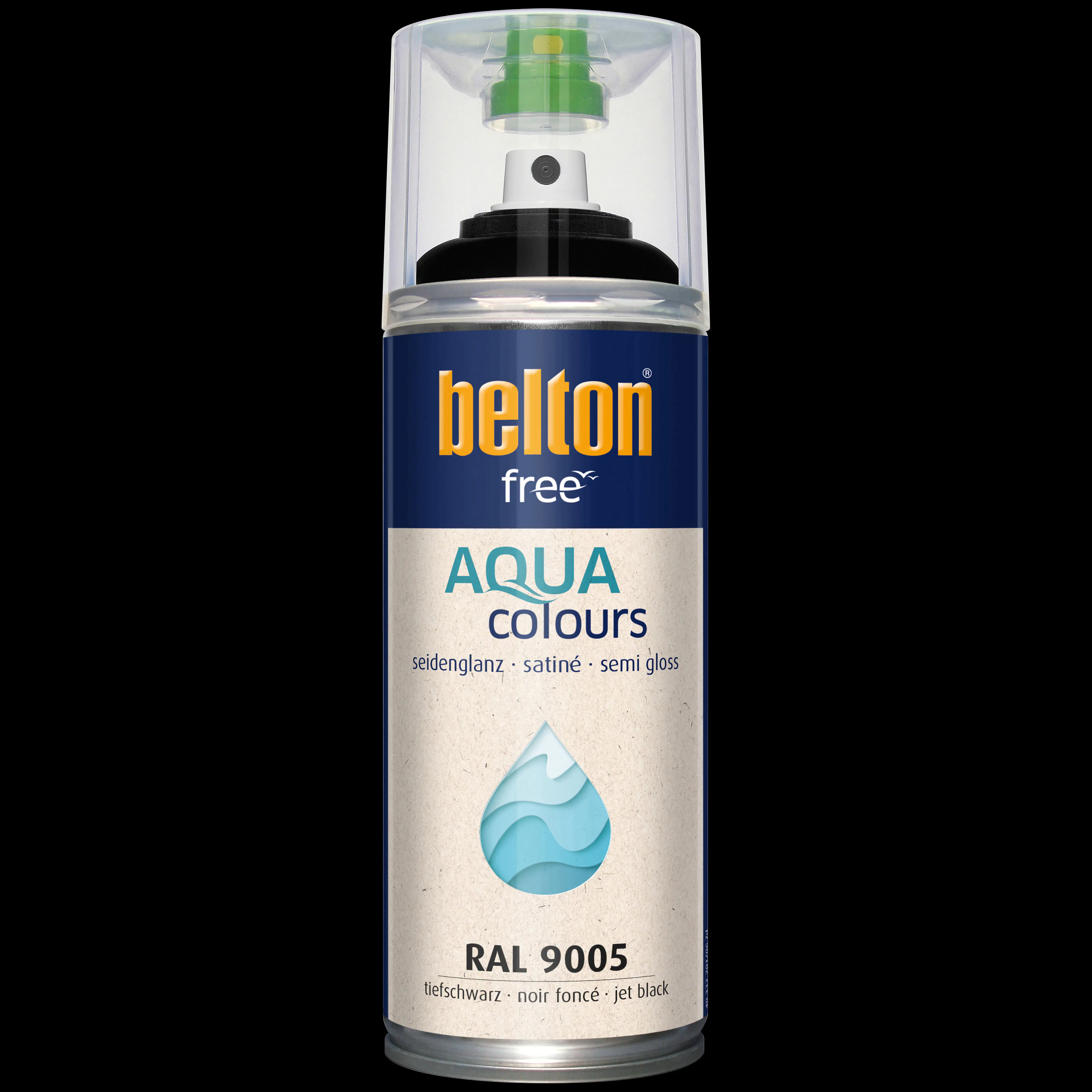 belton free Lackspray AQUAcolours 400 ml tiefschwarz seidenglanz