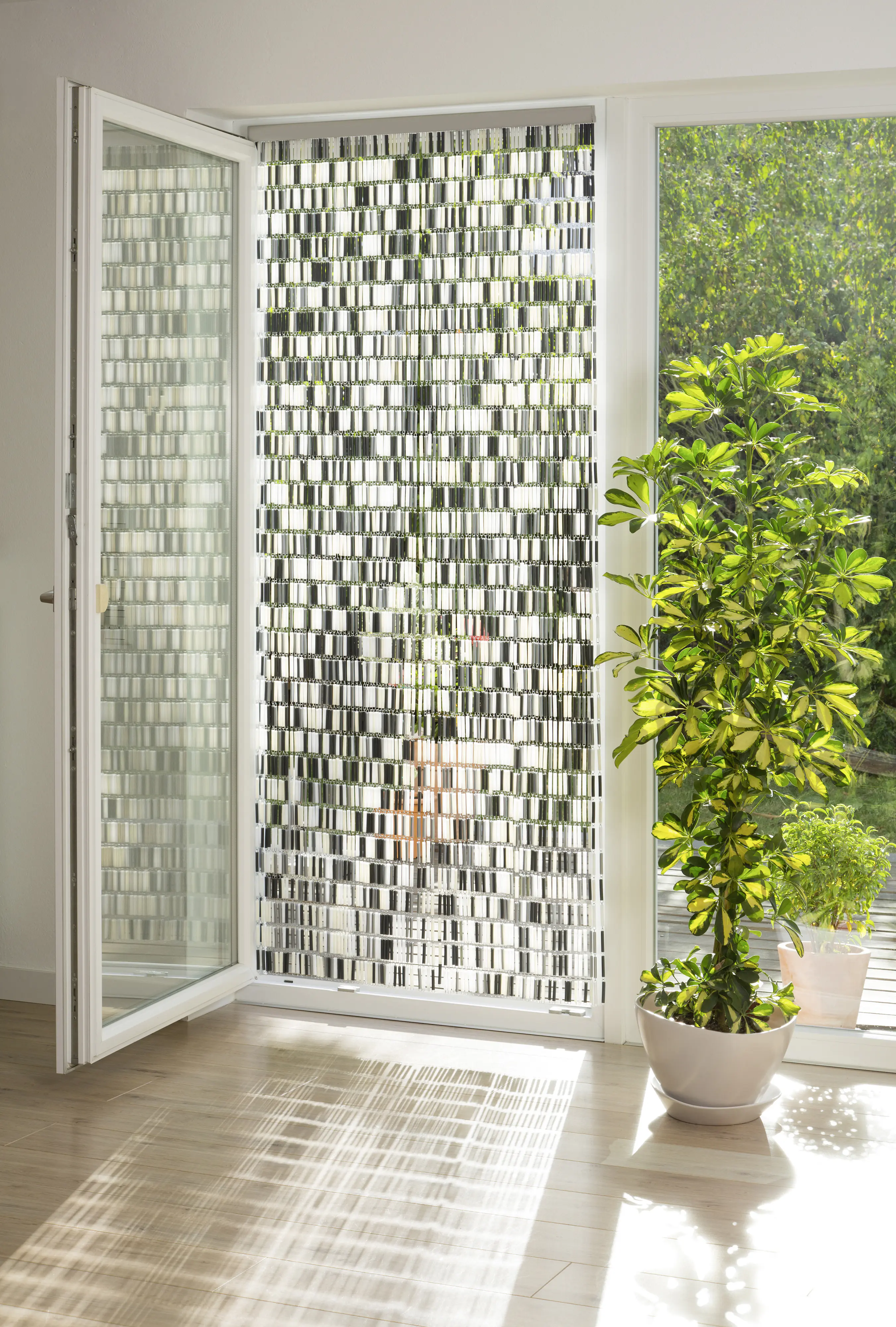 Conacord Deko-Vorhang Tube schwarz-grau-beige, 90 x 200 cm