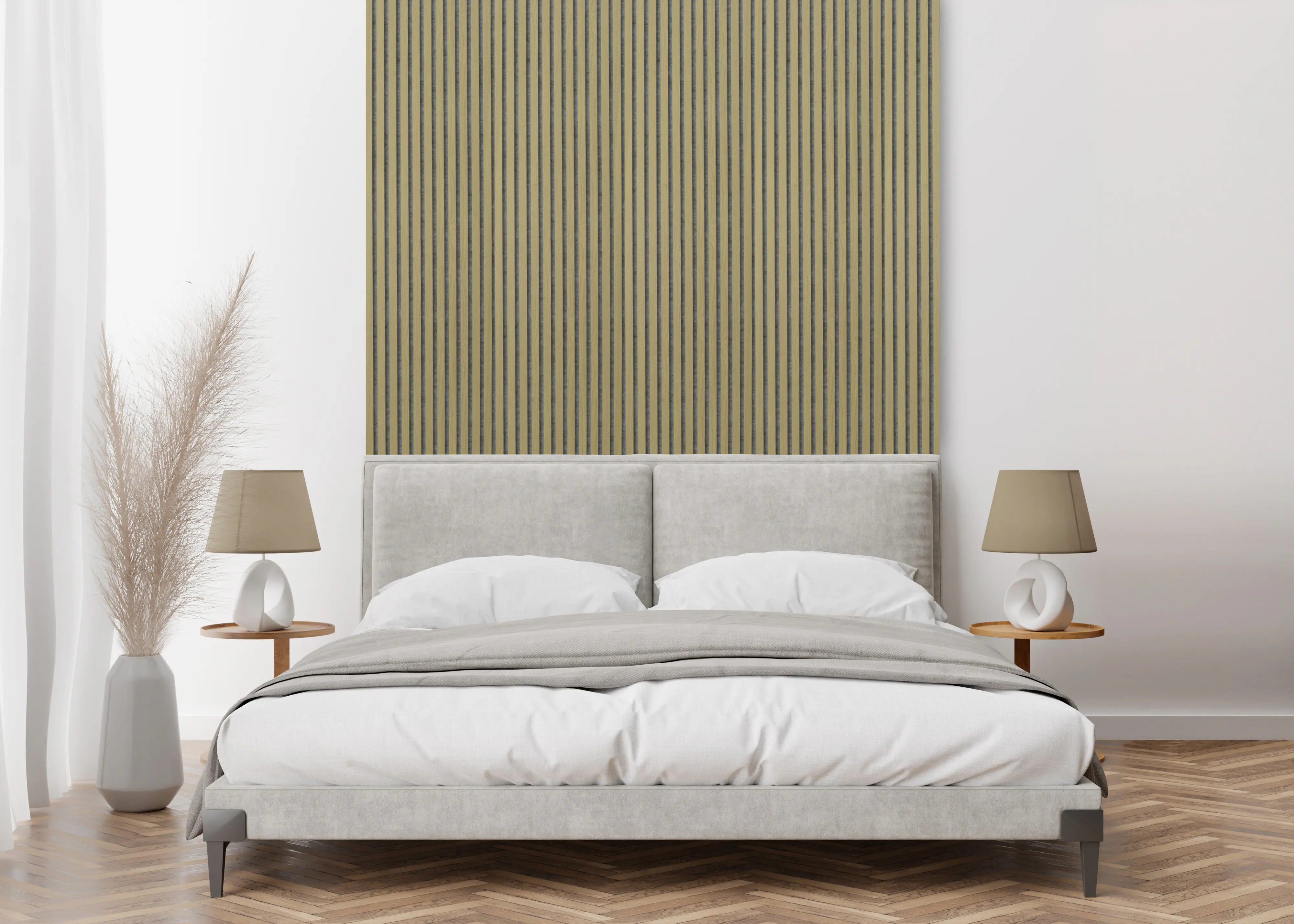 Neuhofer Akustikpaneel Eiche natur foliert 240 x 57,2 x 1,9 cm braun 