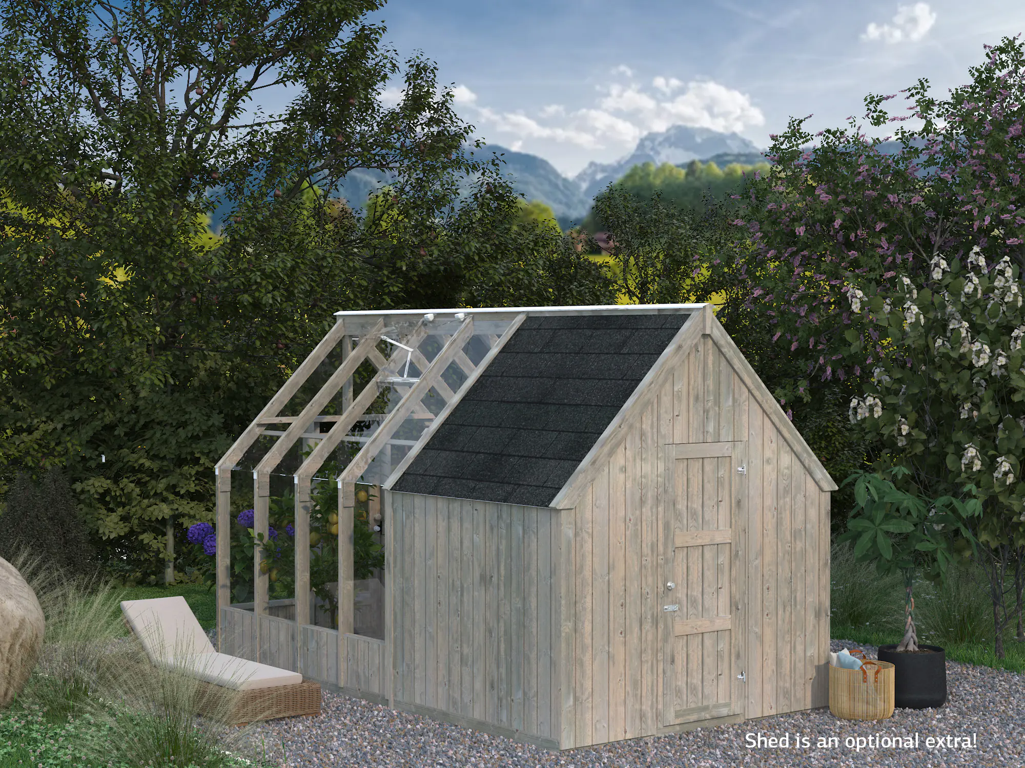 Palmako Gewächshaus Emilia 240 x 244 cm 5,4 m² 4 mm Glas 