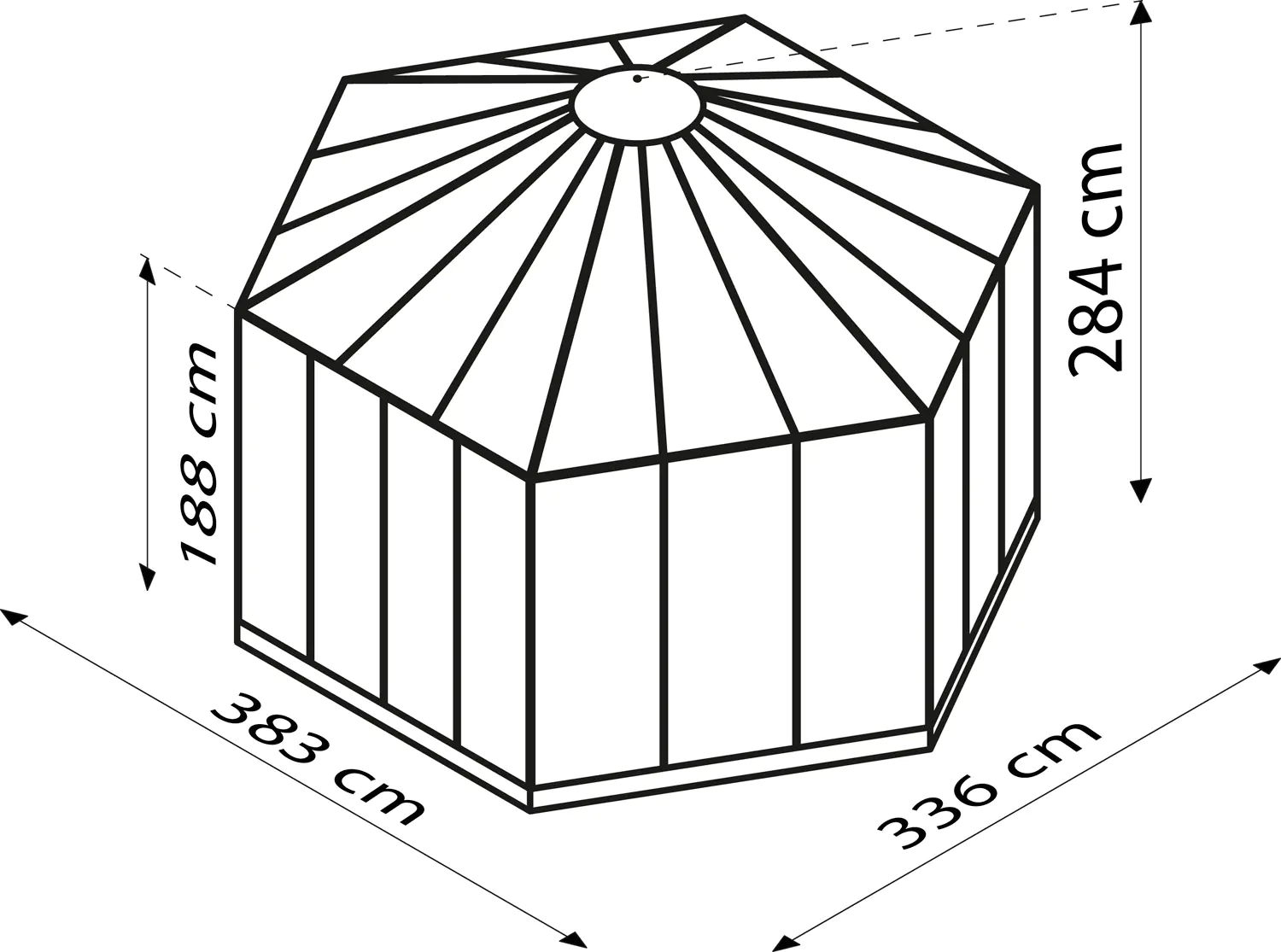 Vitavia Vogelvoliere Circus 9000, schwarz, 9,0 m²