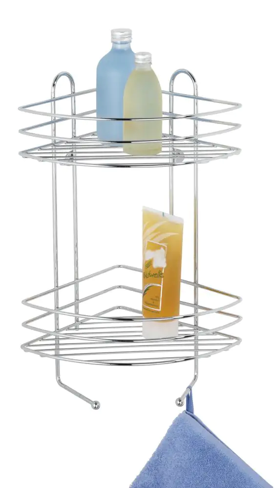 Wenko Eckduschkorb Exclusiv Stahl, chrom, 2 Ablagen