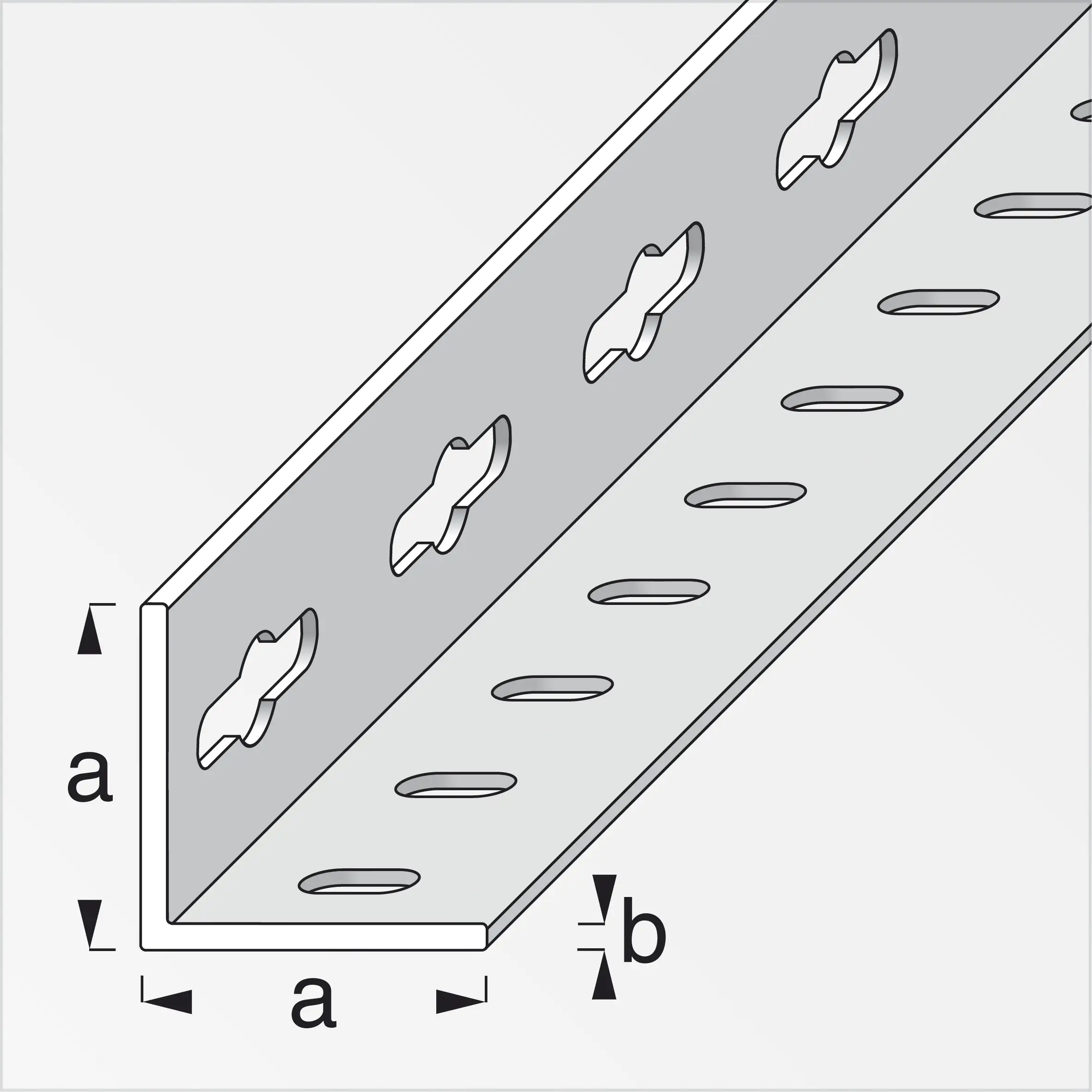 alfer Winkel 2.5 m, 35.5 x 35.5 mm Stahl verzinkt