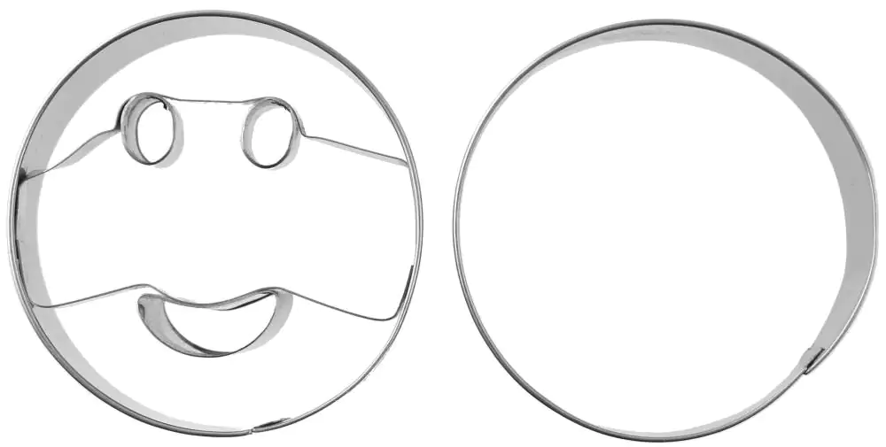 Fackelmann Ausstecher Smiley 6 x 3 cm, 2 Stück