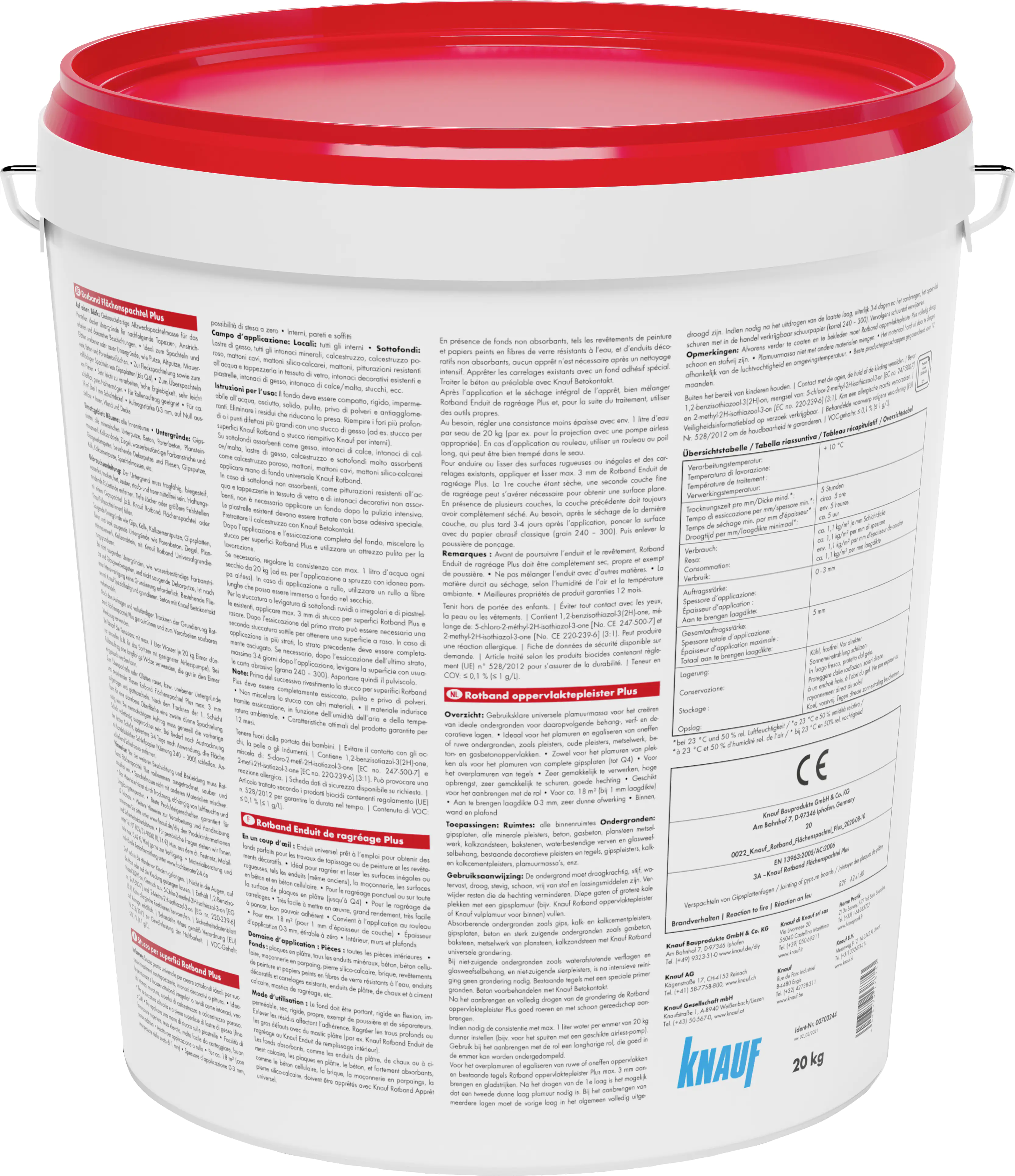 Knauf Rotband Flächenspachtel Plus 20 kg