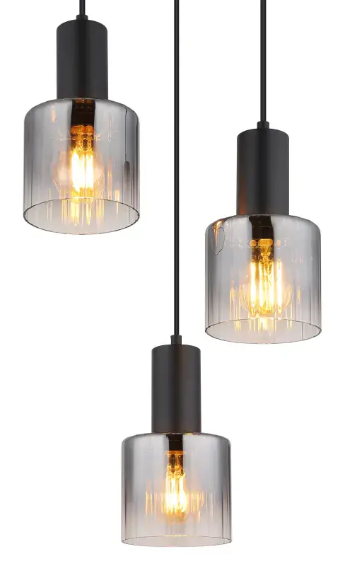 Globo Hängeleuchte Jack Ø 27 x 150 cm schwarz matt