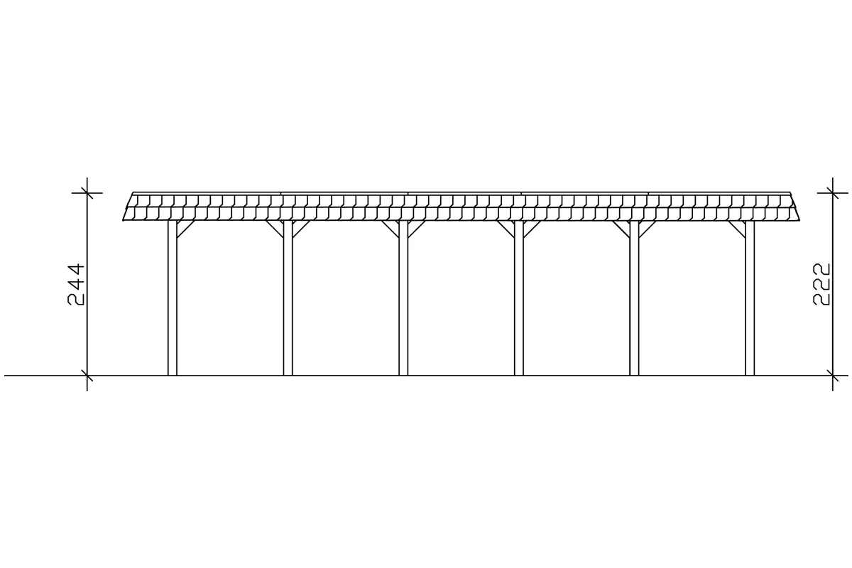 4018211034215_04 SKAN HOLZ Carport Spreewald 396 x 893 cm mit EPDM-Dach
