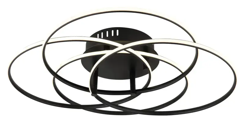 Globo Deckenleuchte Kombos Ø 51,5 x 11,4 cm schwarz warmweiß