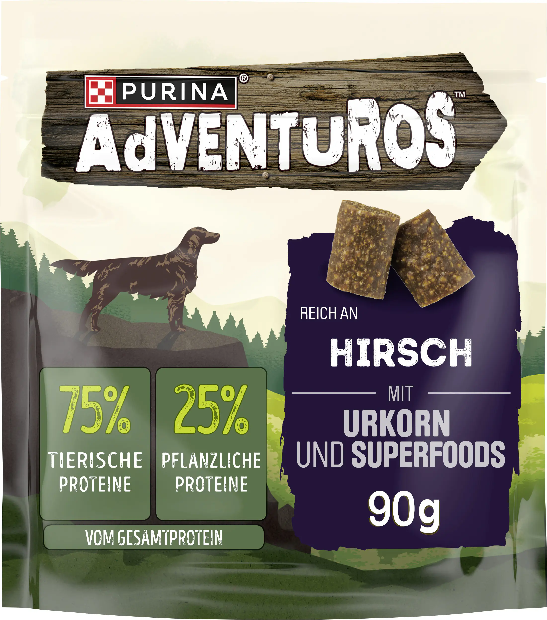 Adventuros reich an Hirsch mit Urkorn und Superfoods 90 g Adventuros reich an Hirsch mit Urkorn und Superfoods 90 g