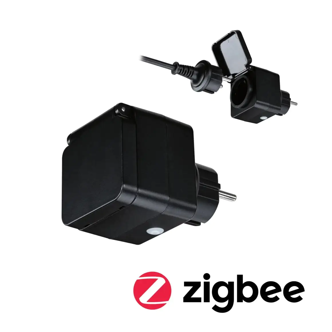 Paulmann Außen-Zwischenstecker Zigbee Typ EF-CEE 7/7 schwarz IP44 Paulmann Außen-Zwischenstecker Zigbee Typ EF-CEE 7/7 schwarz IP44