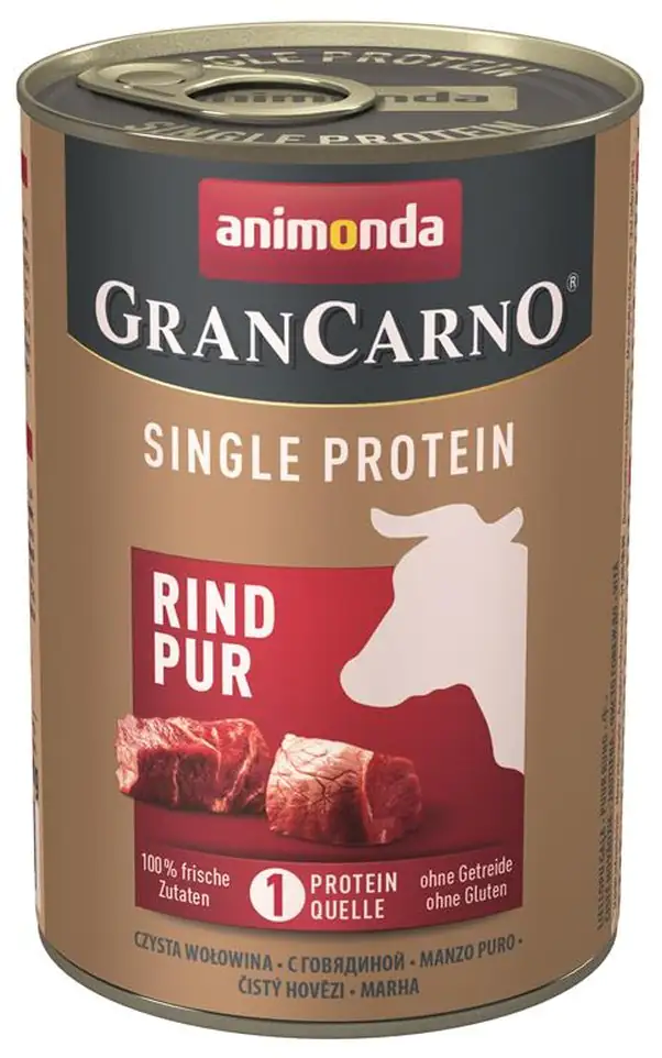 4017721824279 Animonda GranCarno Hundenassfutter Adult Single Protein Rind pur 400 g