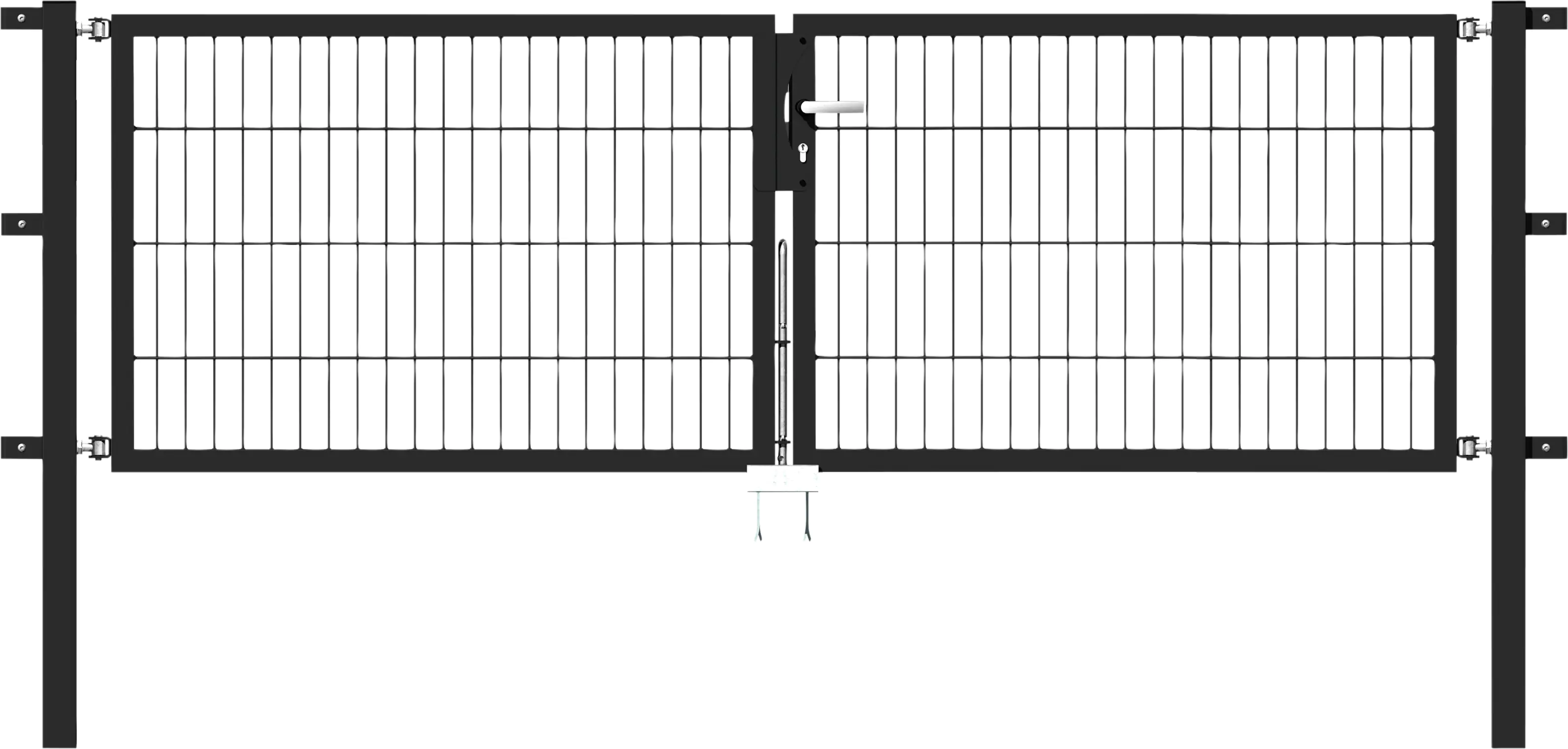 Alberts Stabgitter Doppeltor Flexo 250 x 80 cm 6/5/6 anthrazit zE