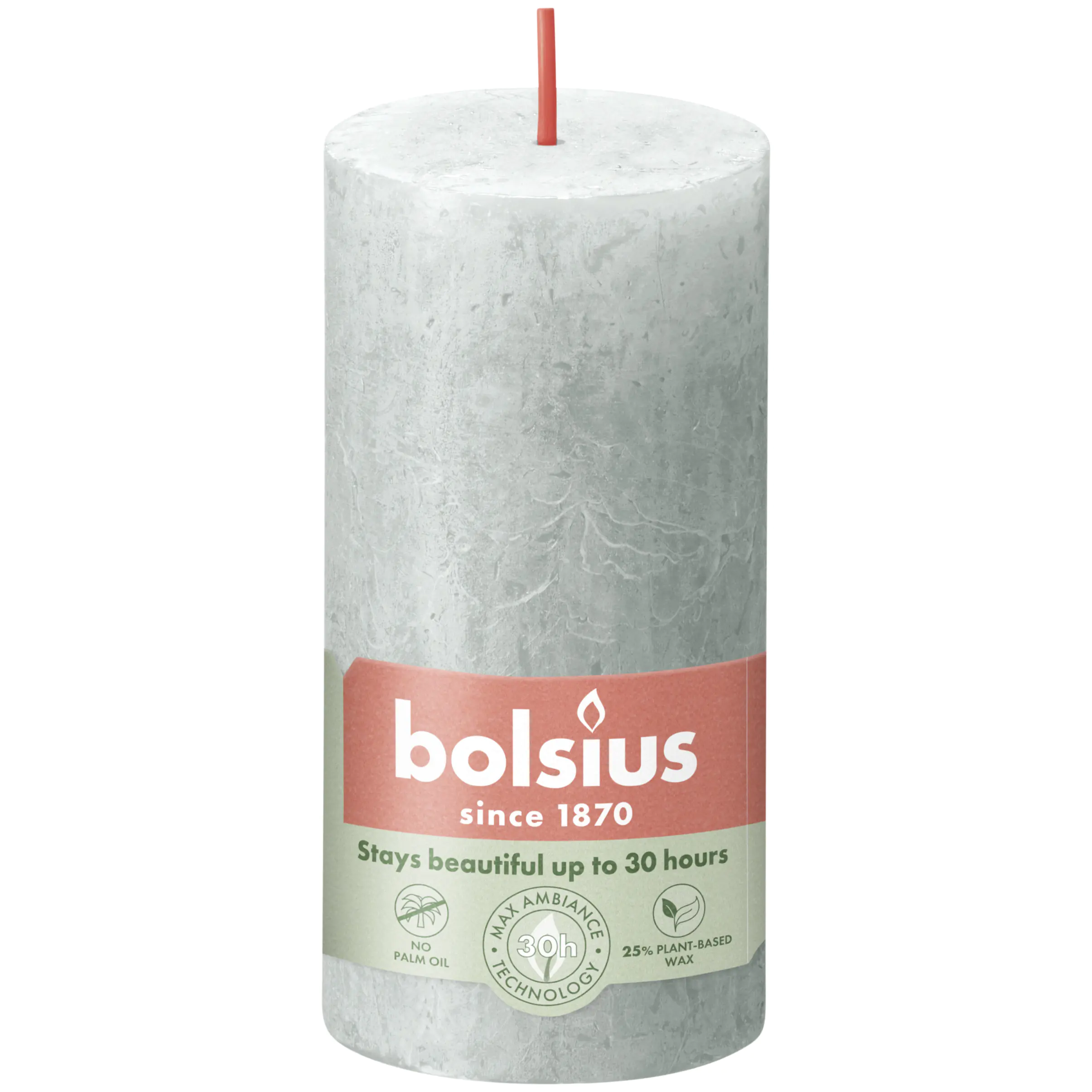 Bolsius Rustik Stumpenkerze 100/50 mm Jade Grün