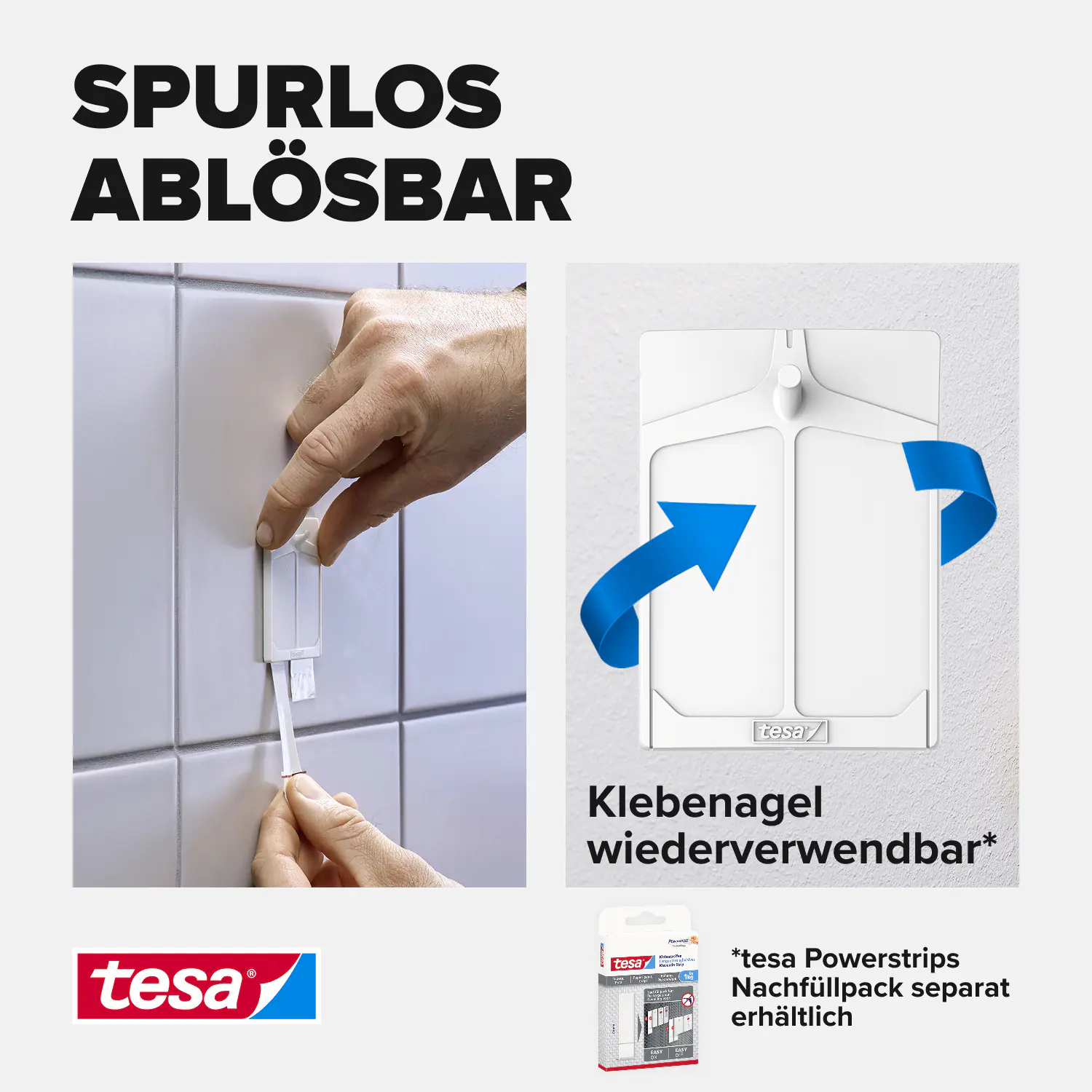 tesa Klebenagel Traglast 4 kg, 2 Stück