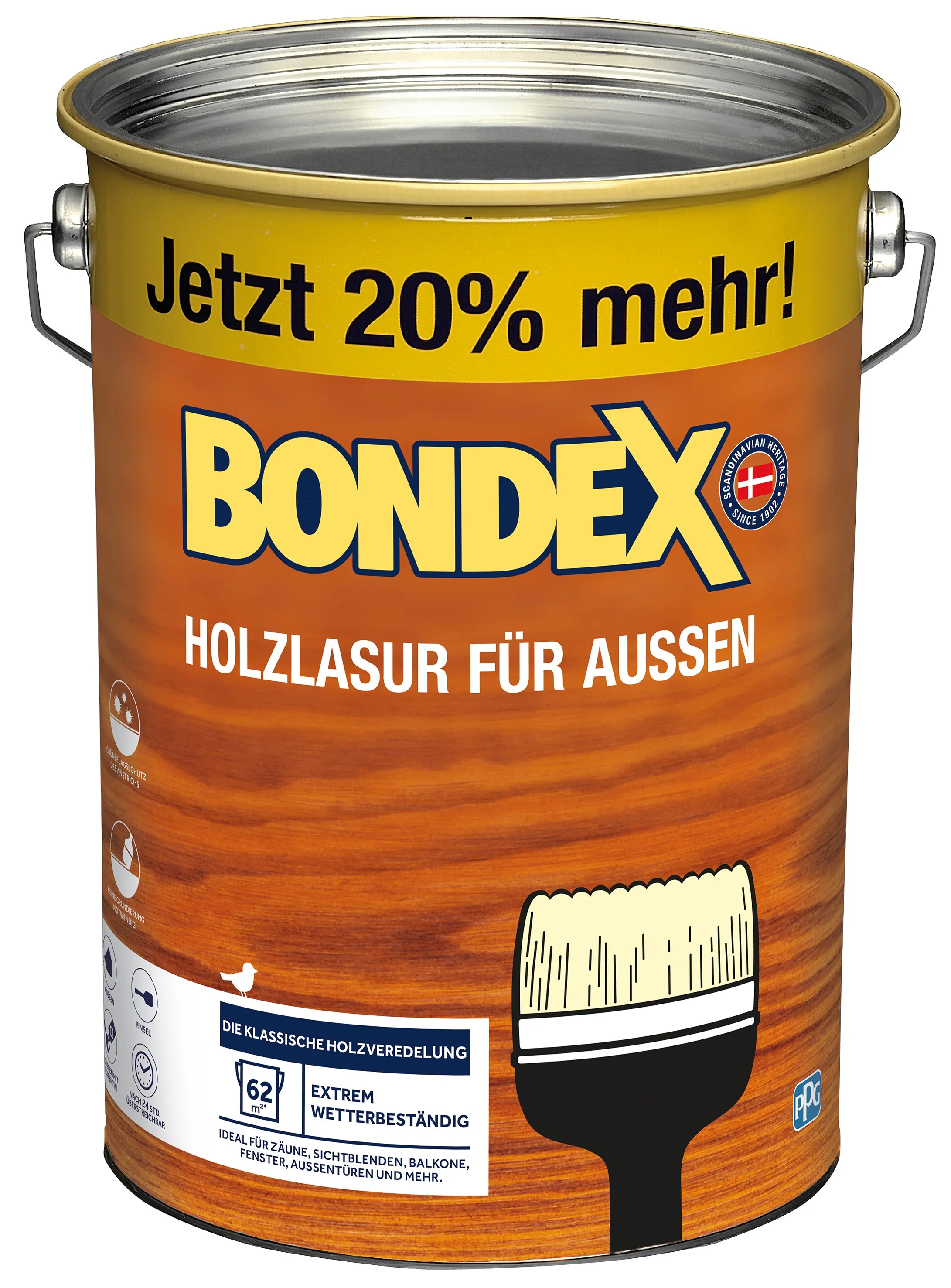 Bondex Holzlasur für Außen 4,8 L rio palisander