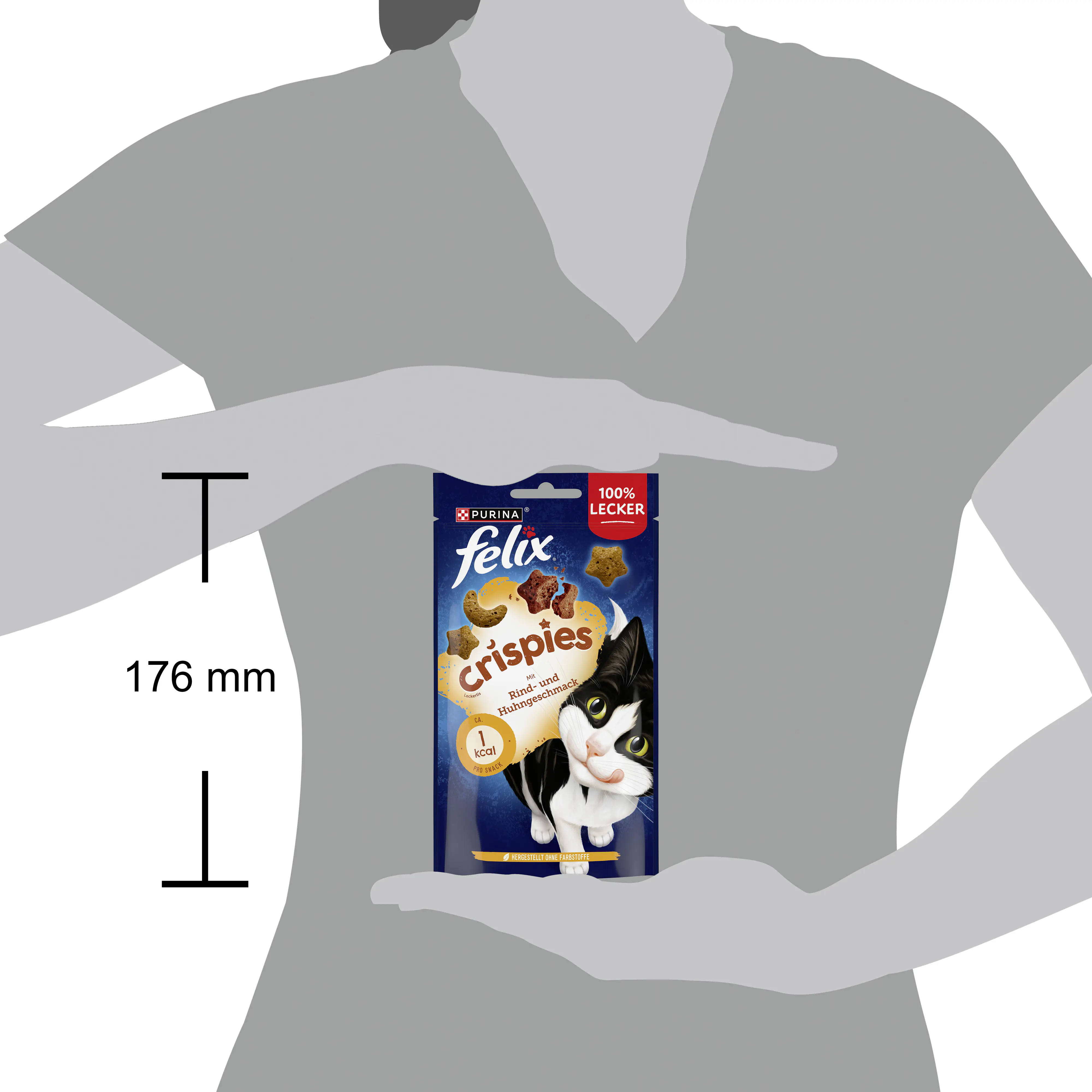 Felix Crispies Katzensnack Rind und Huhn 45g