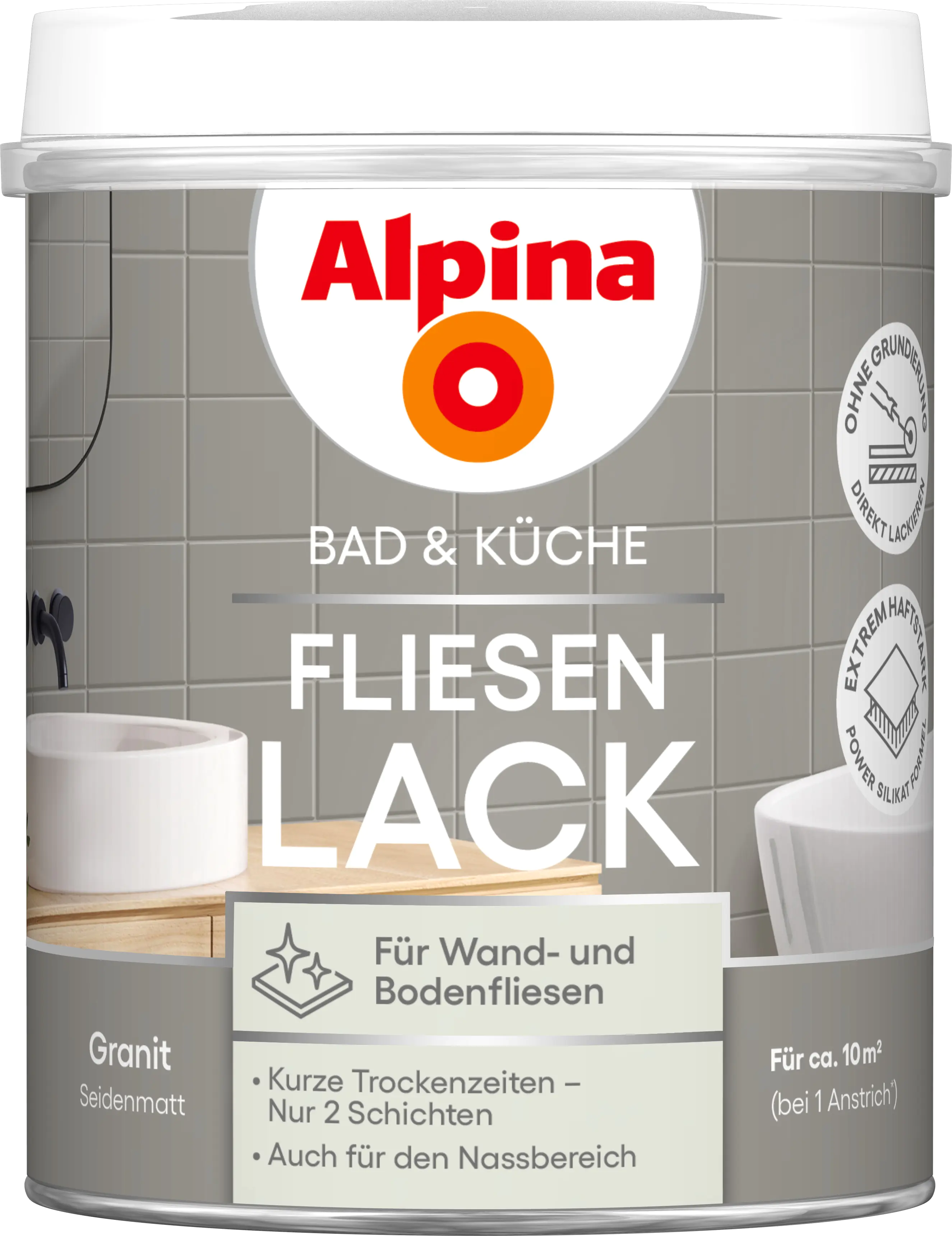 Alpina Fliesenlack Bad & Küche 2K Granit 750 ml Alpina Fliesenlack Bad & Küche 2K Granit 750 ml