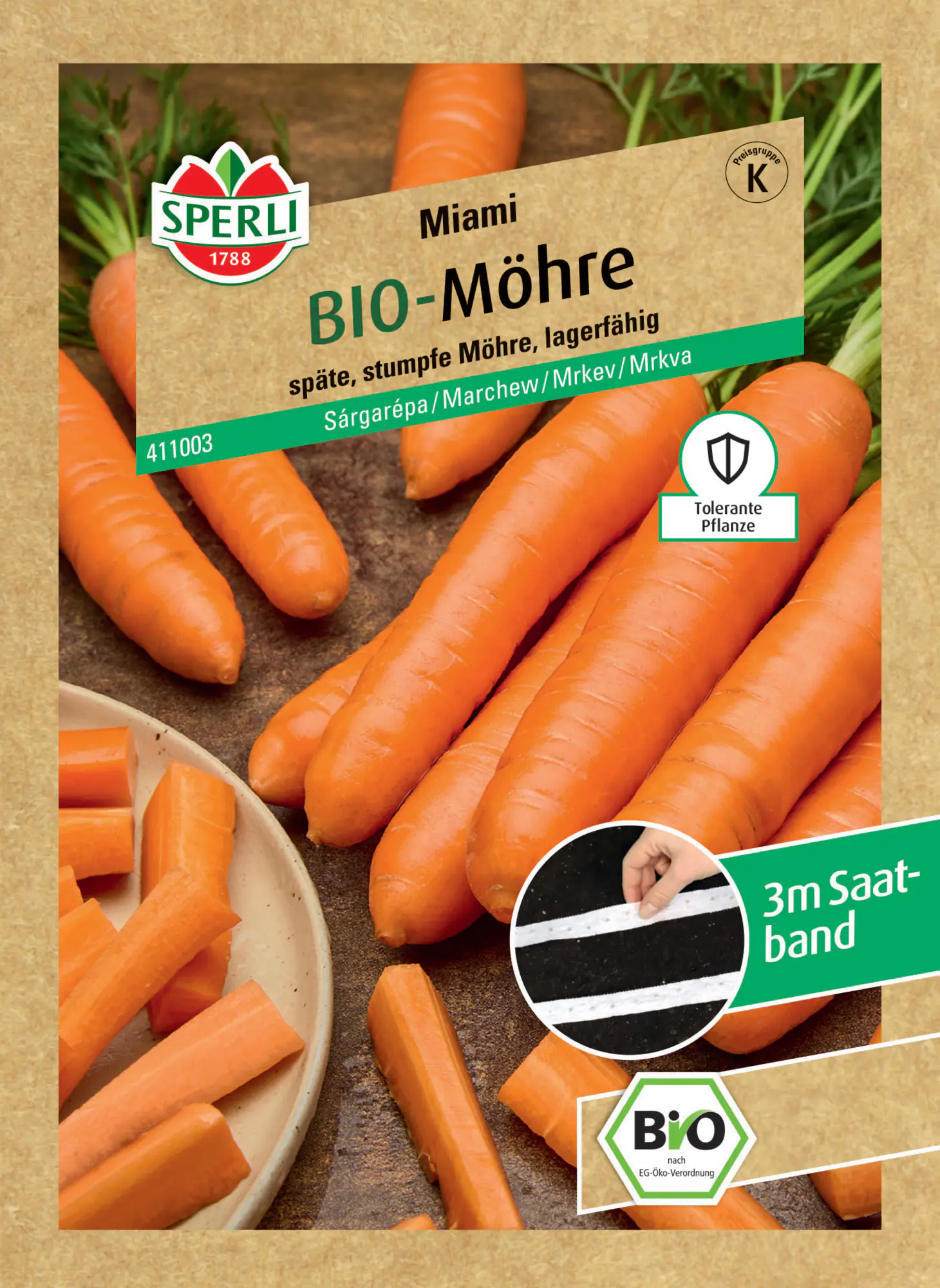 Sperli BIO Möhre F1 Saatband