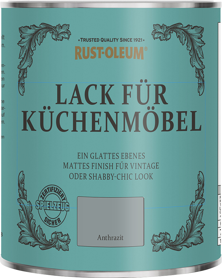 Rust-Oleum Lack für Küchenmöbel 750 ml anthrazit