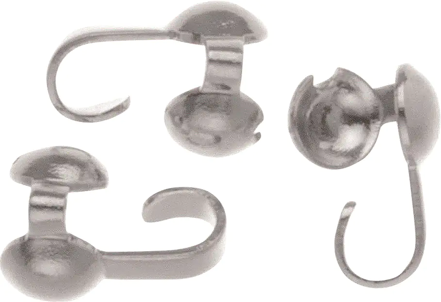 Glorex Quetschkalotte 3 mm 4 Stück, silberfarben