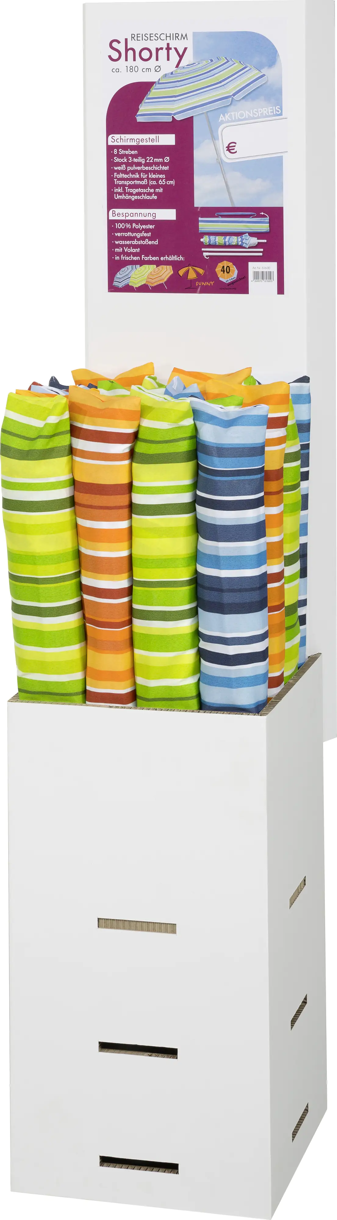 Schneider Sonnenschirm Shorty sortierte Farben, 180 cm Ø Schneider Sonnenschirm Shorty sortierte Farben, 180 cm Ø