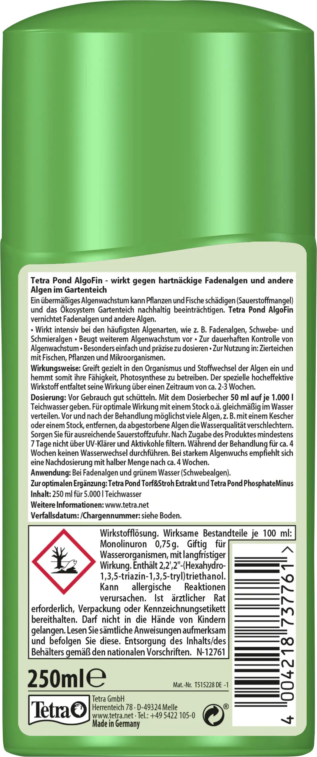 Tetra Pond Algenbekämpfung AlgoFin 250 ml Tetra Pond Algenbekämpfung AlgoFin 250 ml