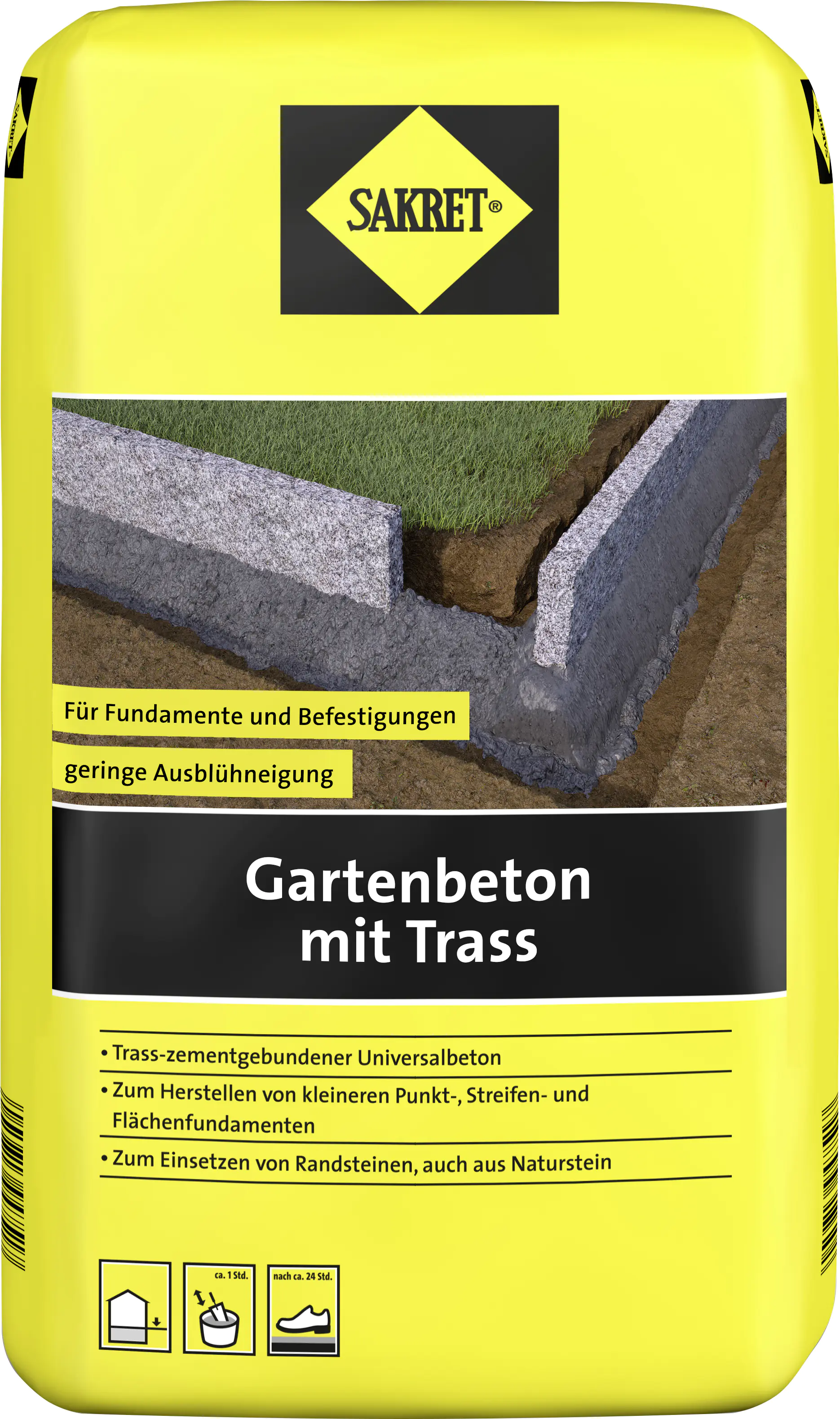 SAKRET Gartenbeton mit Trass 30 kg Sack