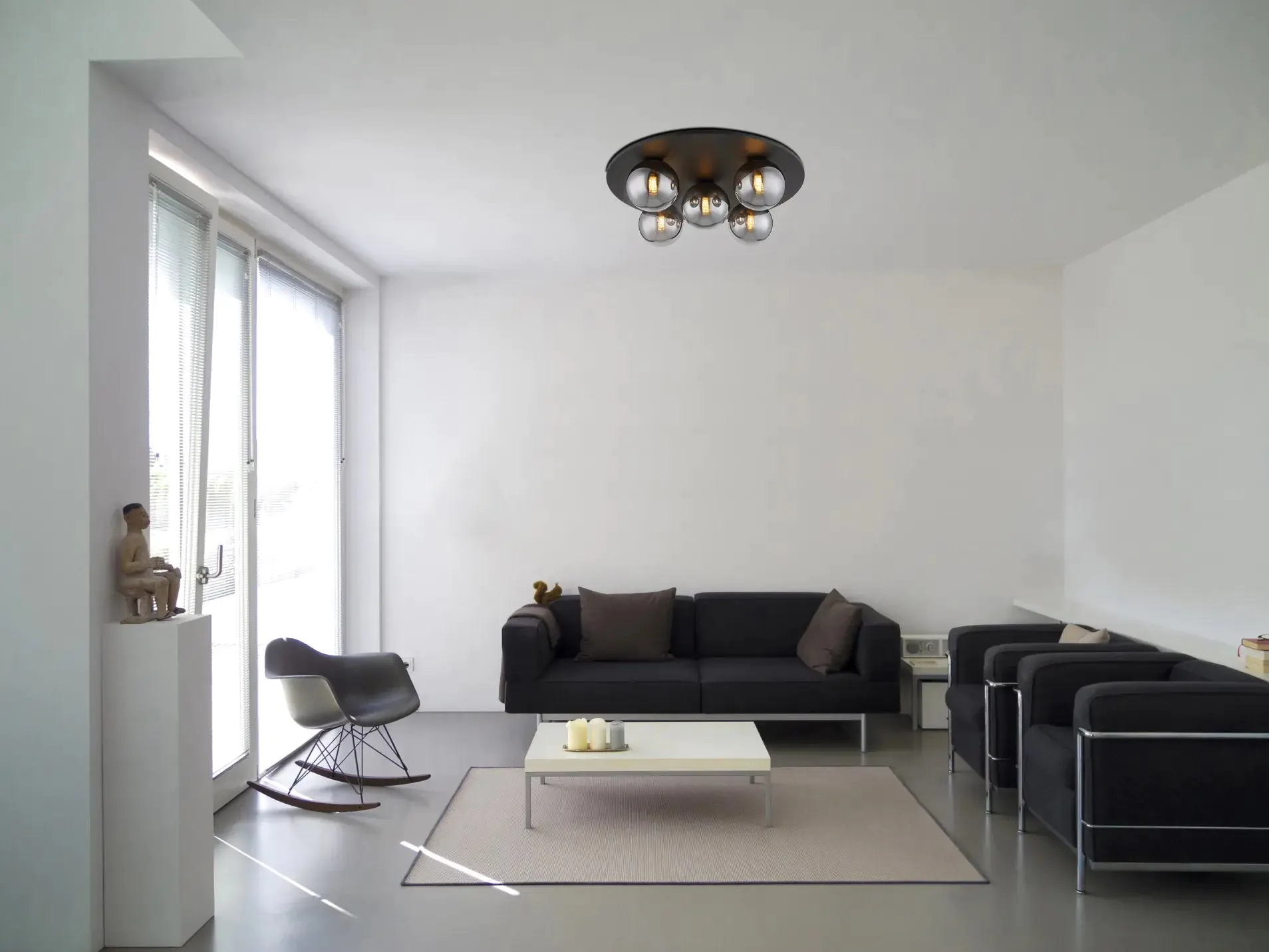 Globo Deckenleuchte RIHA rauchfarben