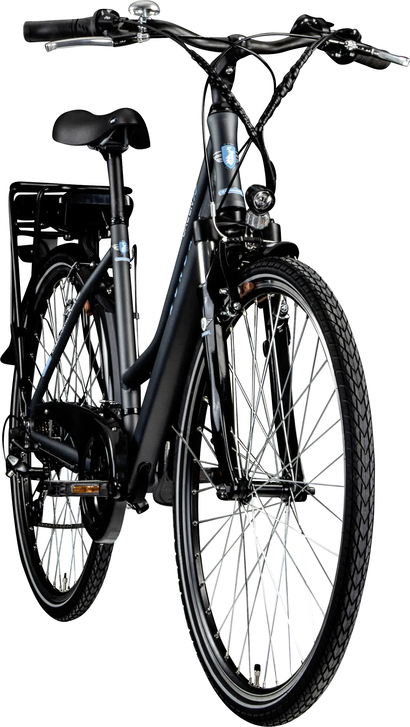 Zündapp E-Bike Trekking Green Damen 7.7 28 Zoll 21-Gang 374 Wh grau blau