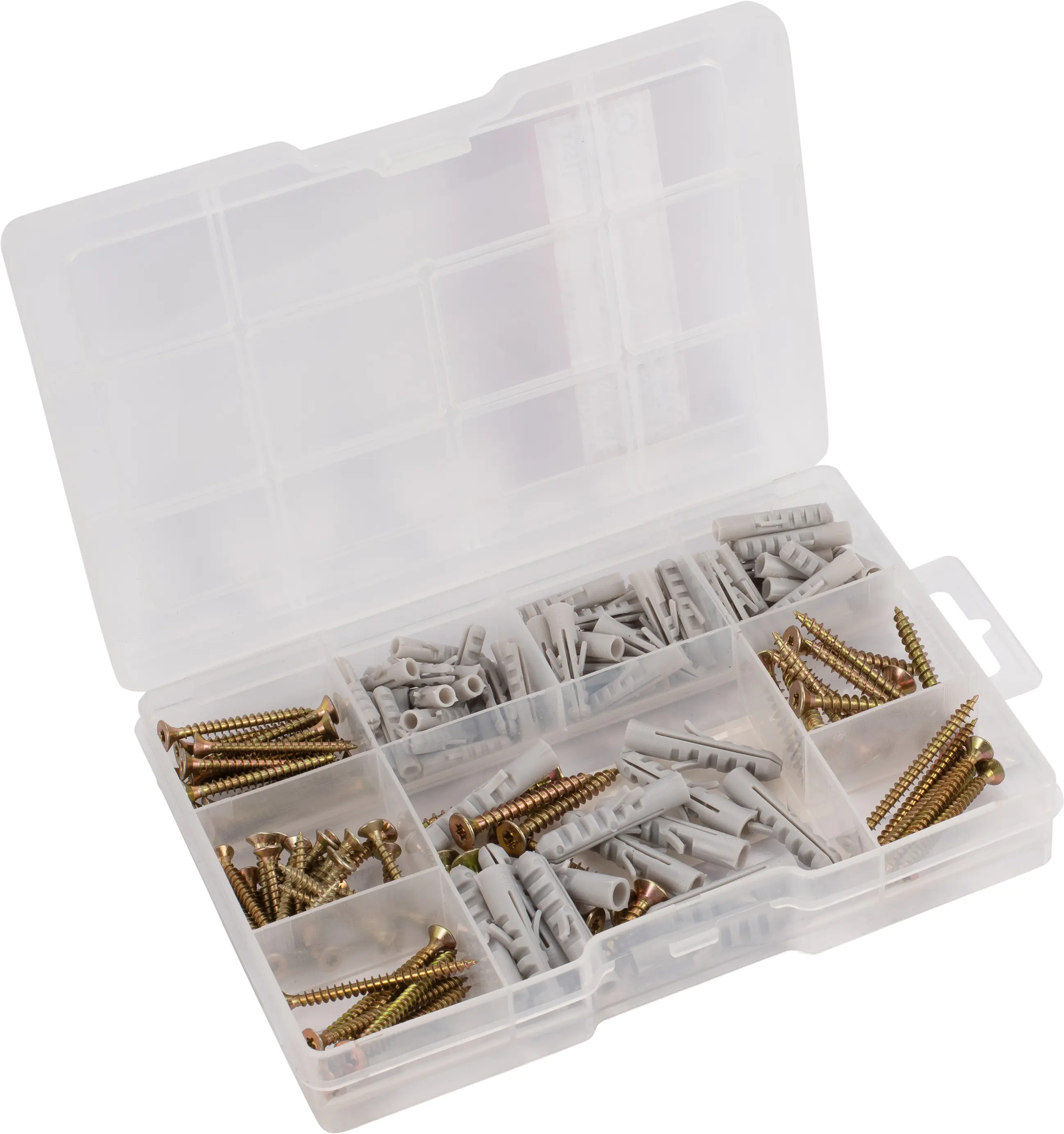 Connex Holzschrauben & Dübel Sortimentskasten - 155 tlg.
